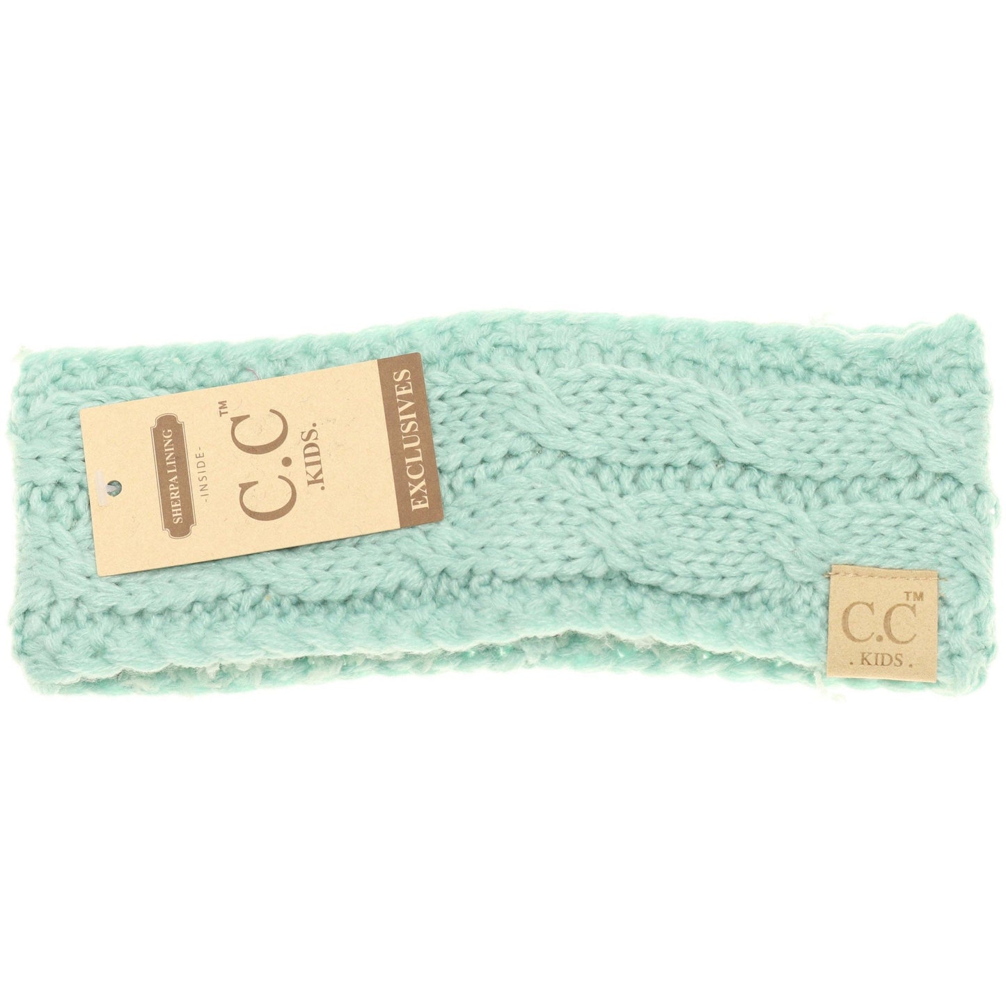 KIDS Solid Cable Knit CC Head Wrap
