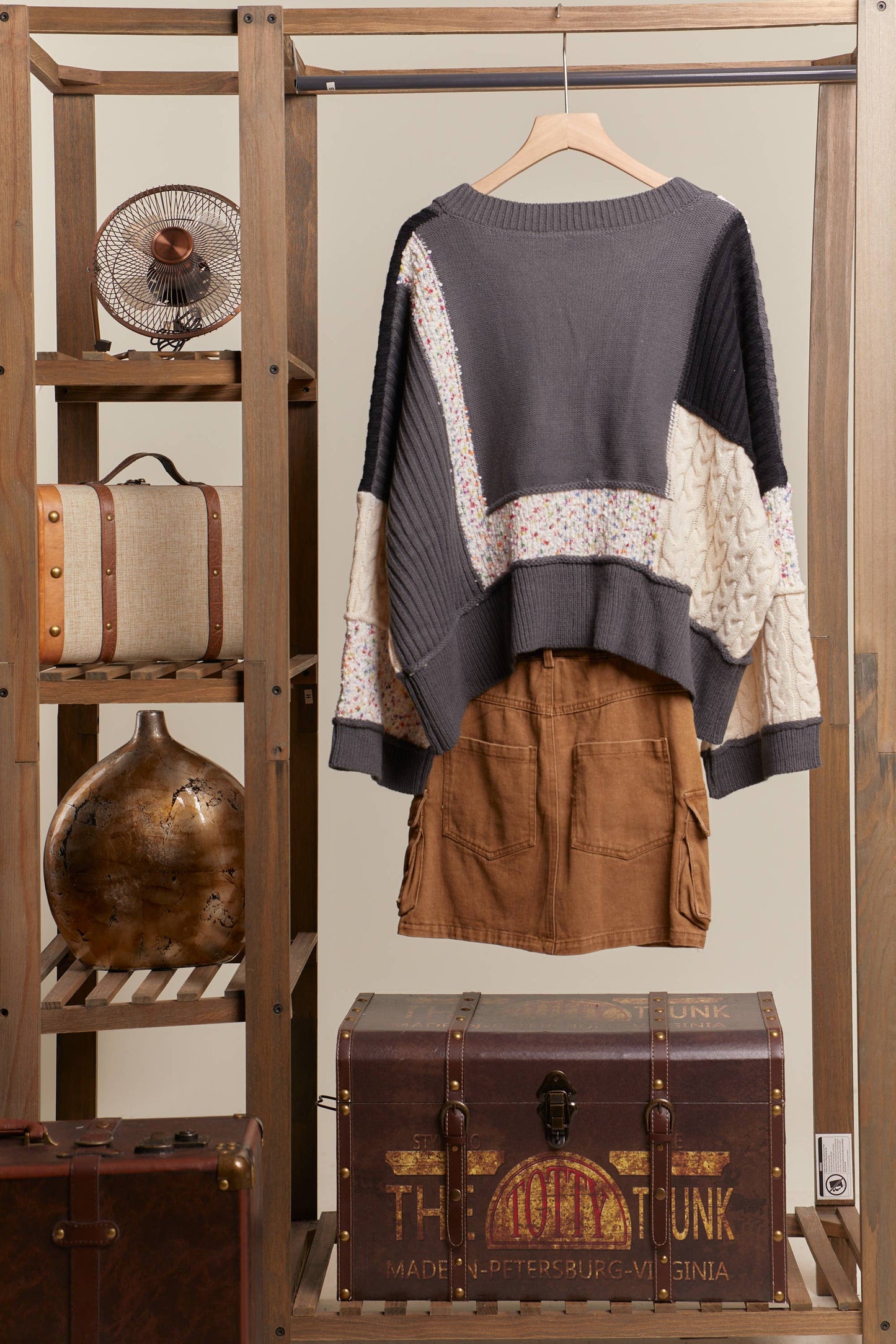Arden Color Block Lace Sweater