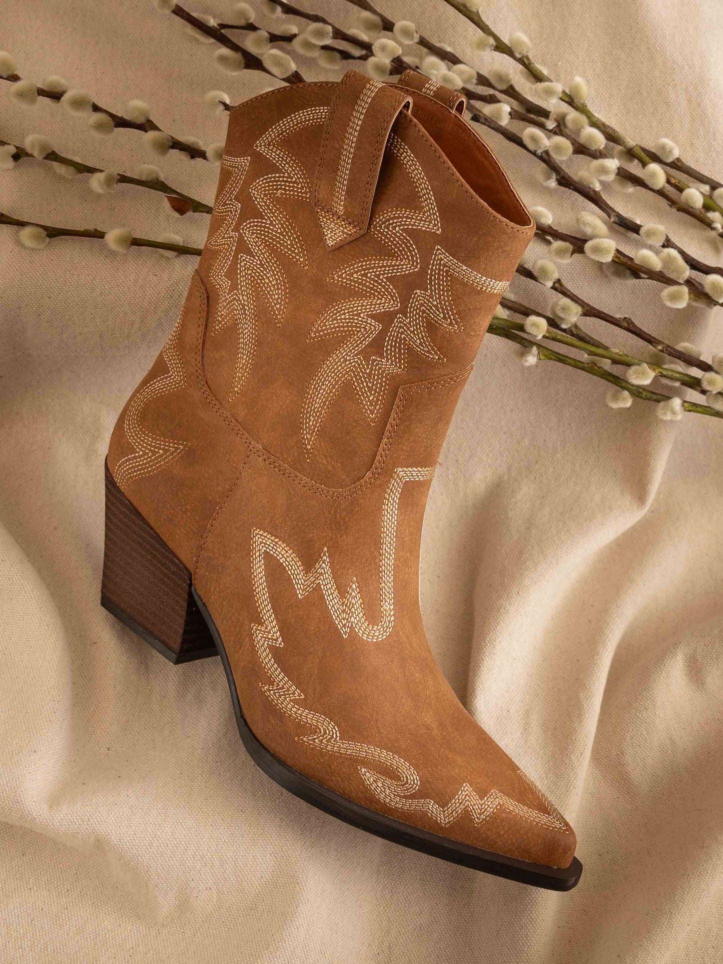 The Nantes Embroidered Cowboy boot | Brown
