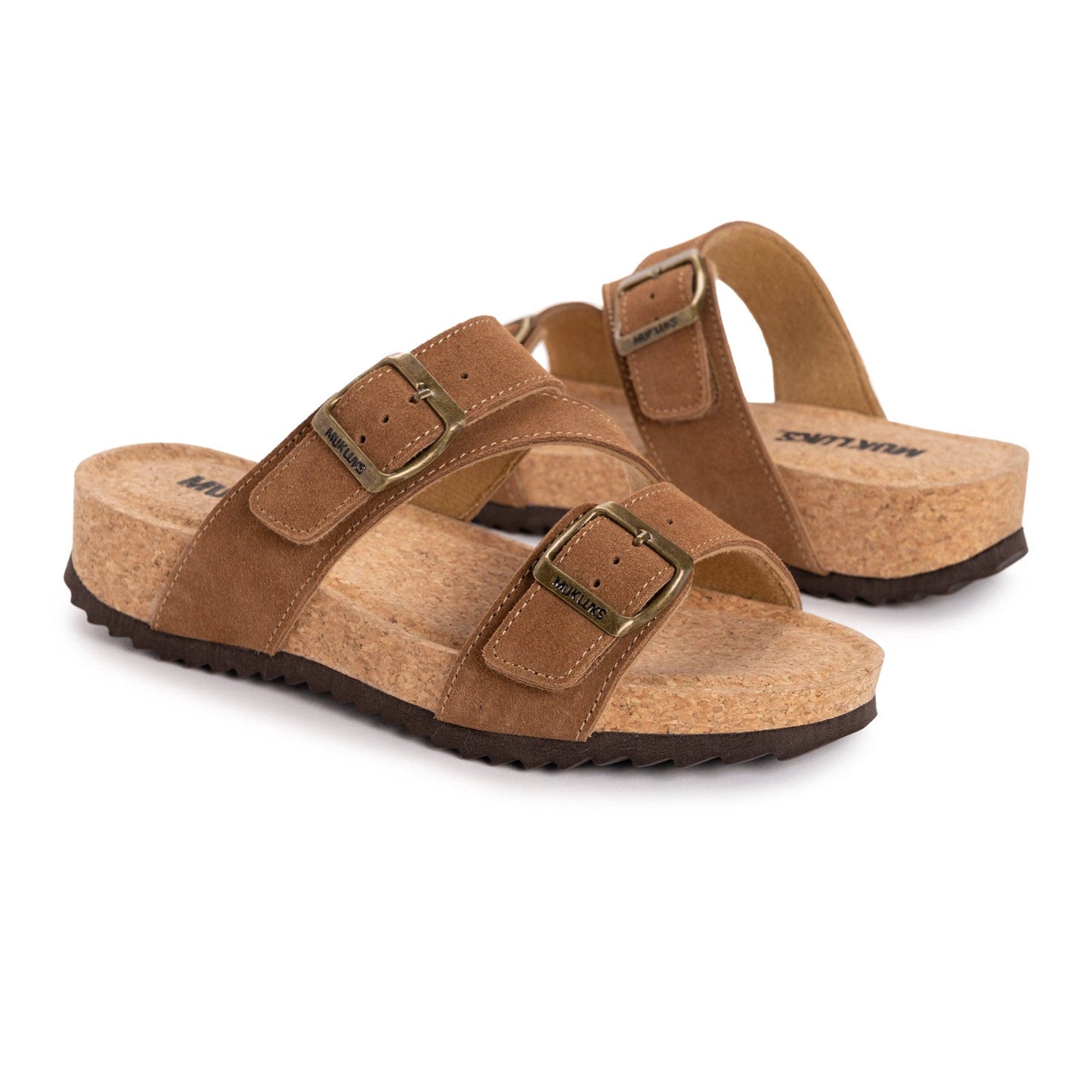 Muk Luks Women's Poppy Sandal: Cognac Suede