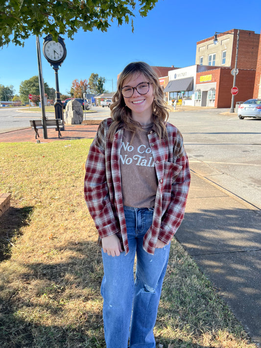 Crimson Flannel Shirt