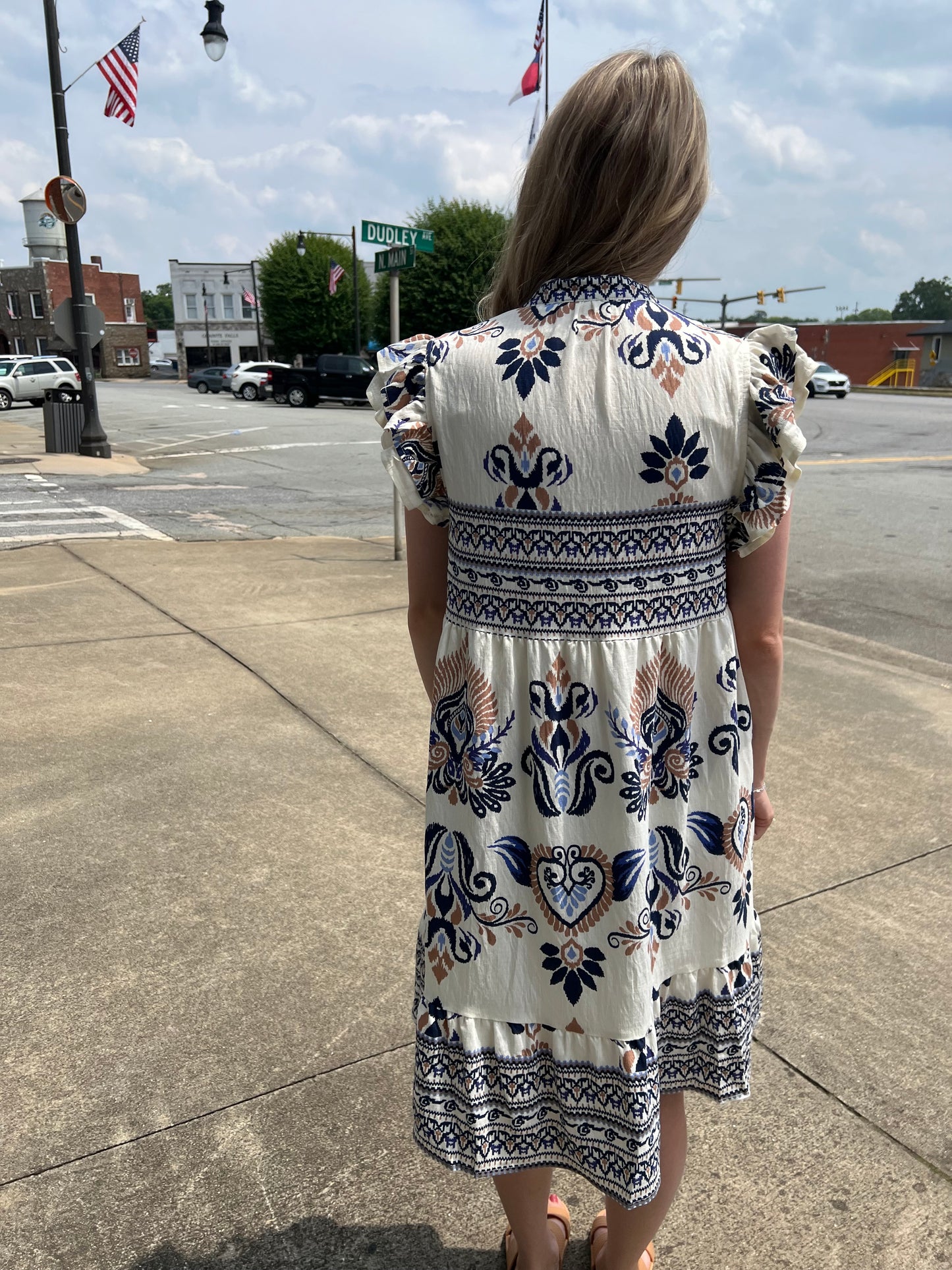 Blue Ember Mini Dress