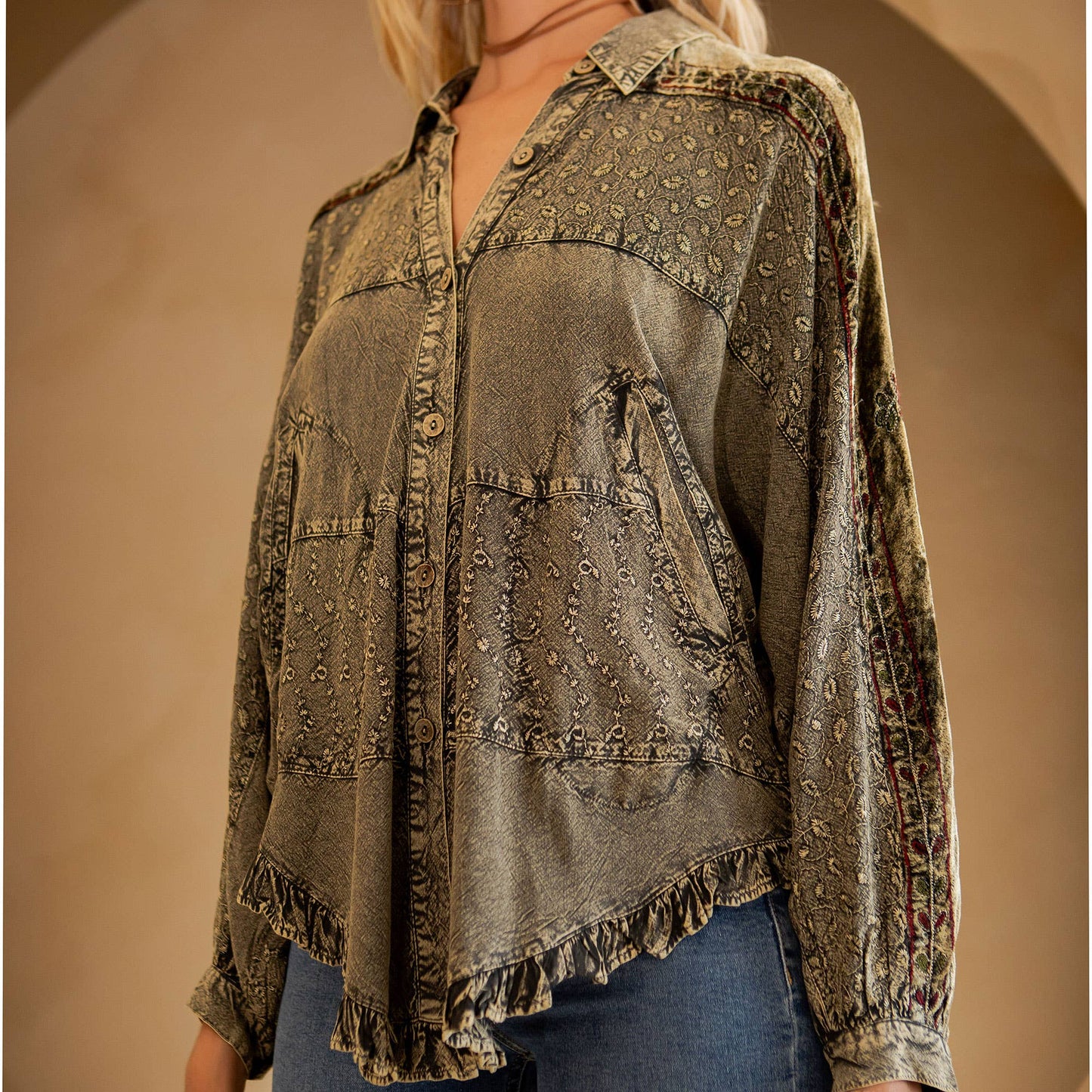 Elara Grace Stonewashed Top
