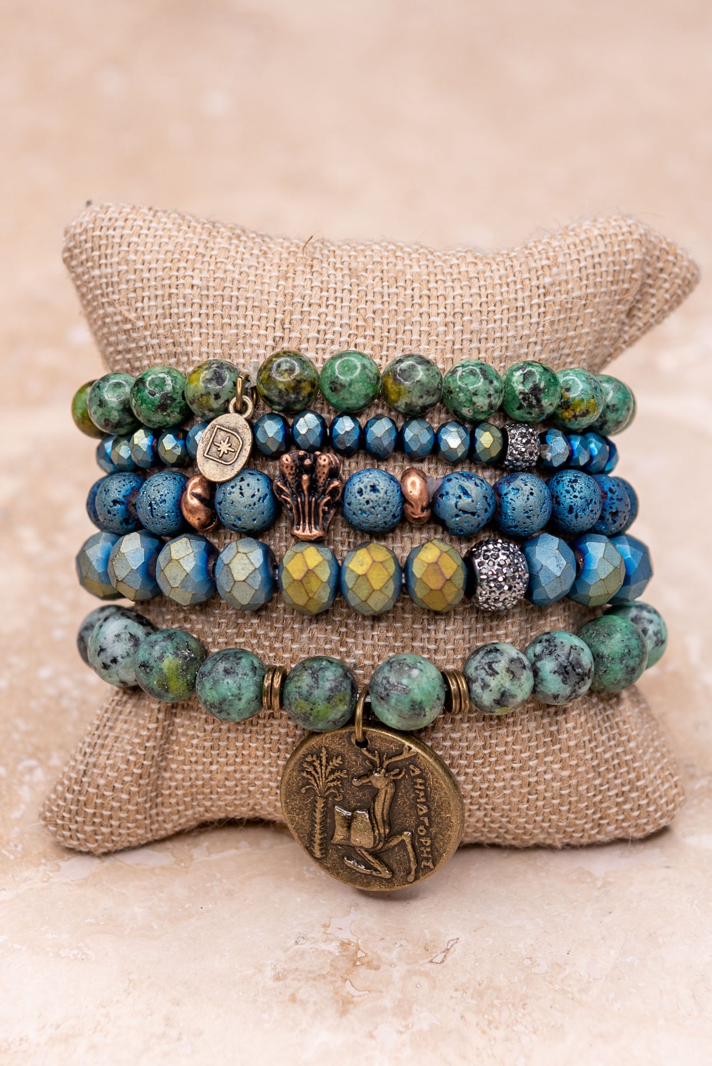 Tessa Bracelet Set | African Turquoise