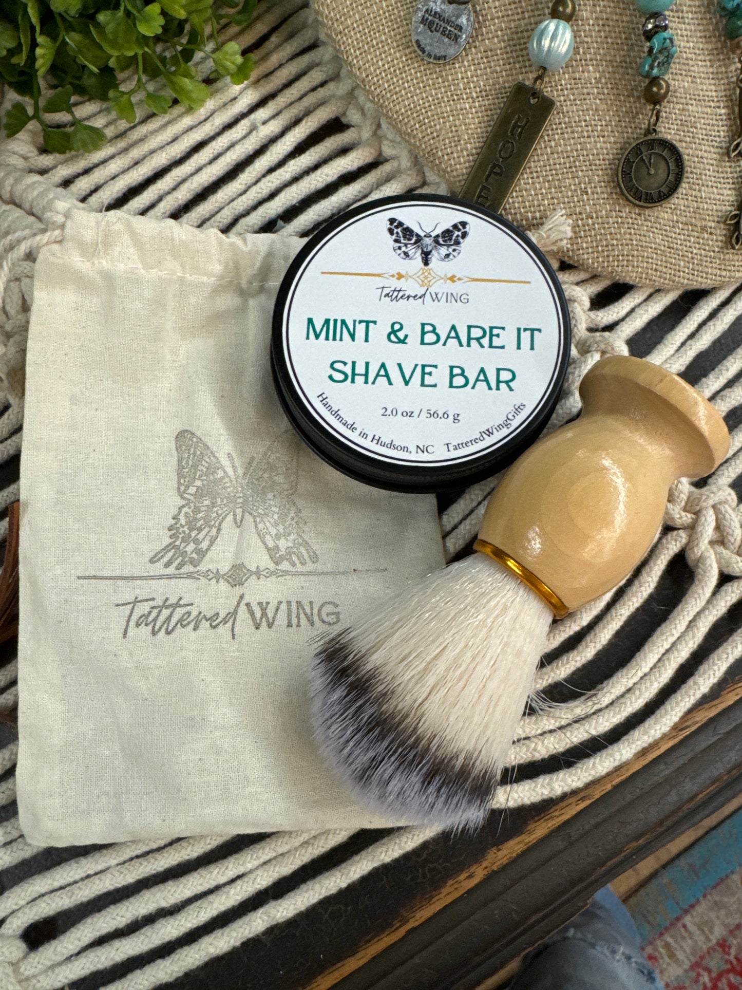 Tattered Wing Shave Bar & Brush Kit