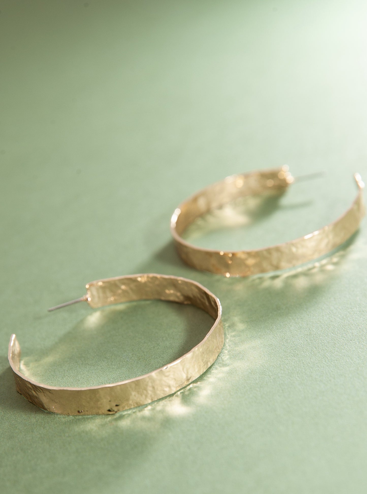 Hammered Hoop Earrings