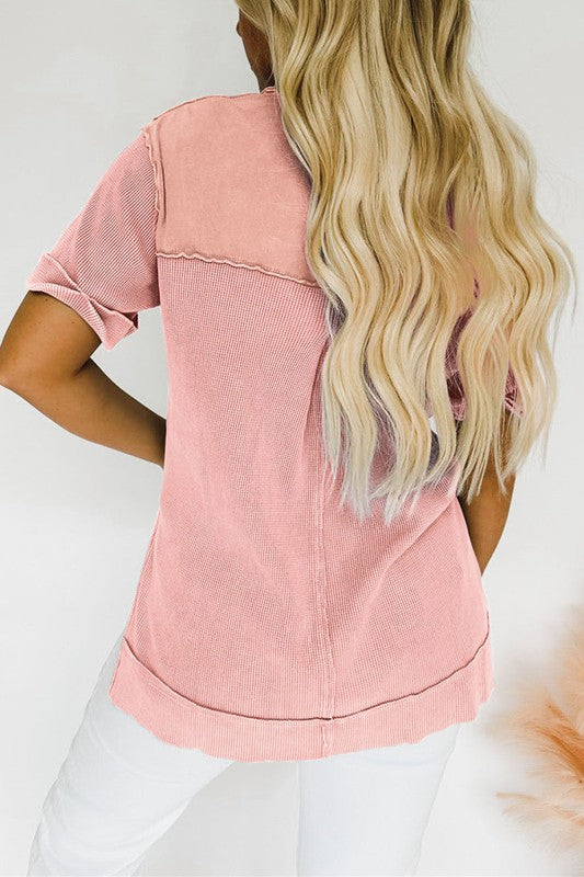 Strawberry Bubblegum Button Up Top