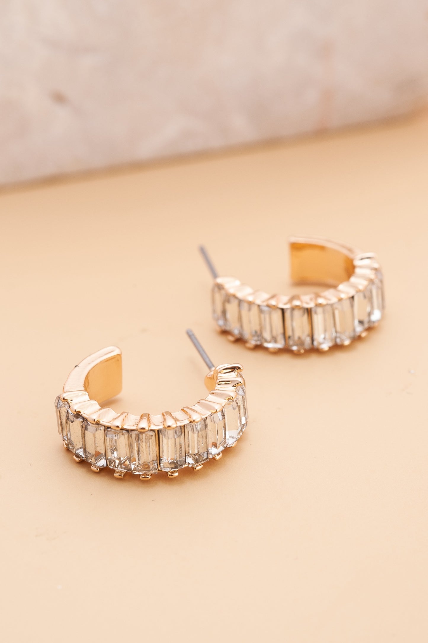 Rhinestone Hoop Earrings
