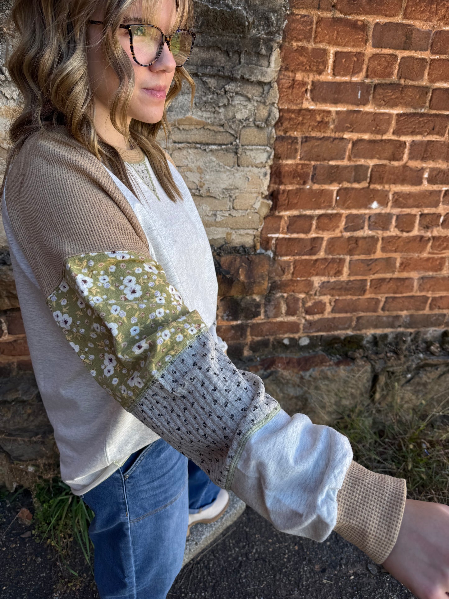 Heather Patchwork Pullover