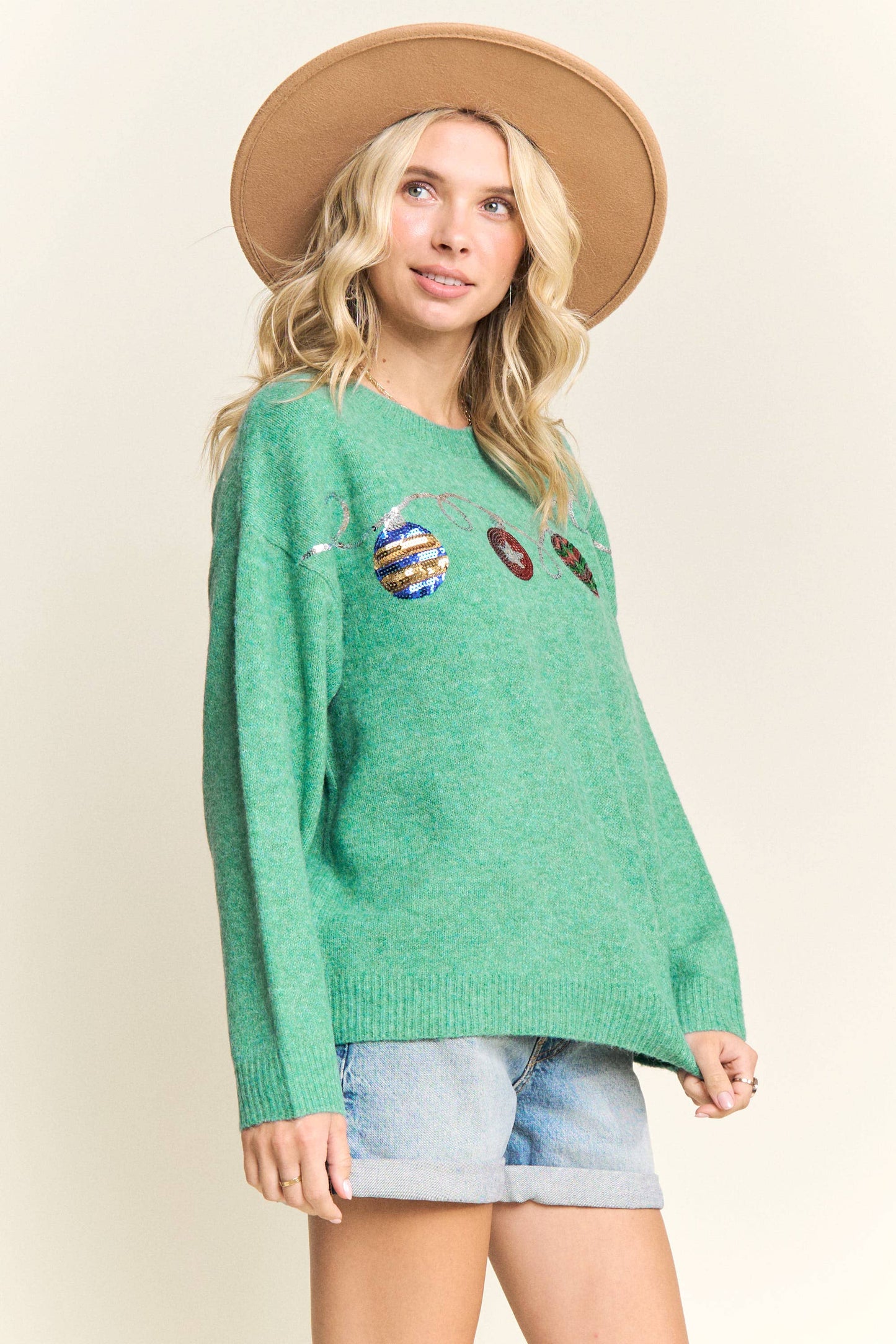 Christmas Ornament Sweater | Green