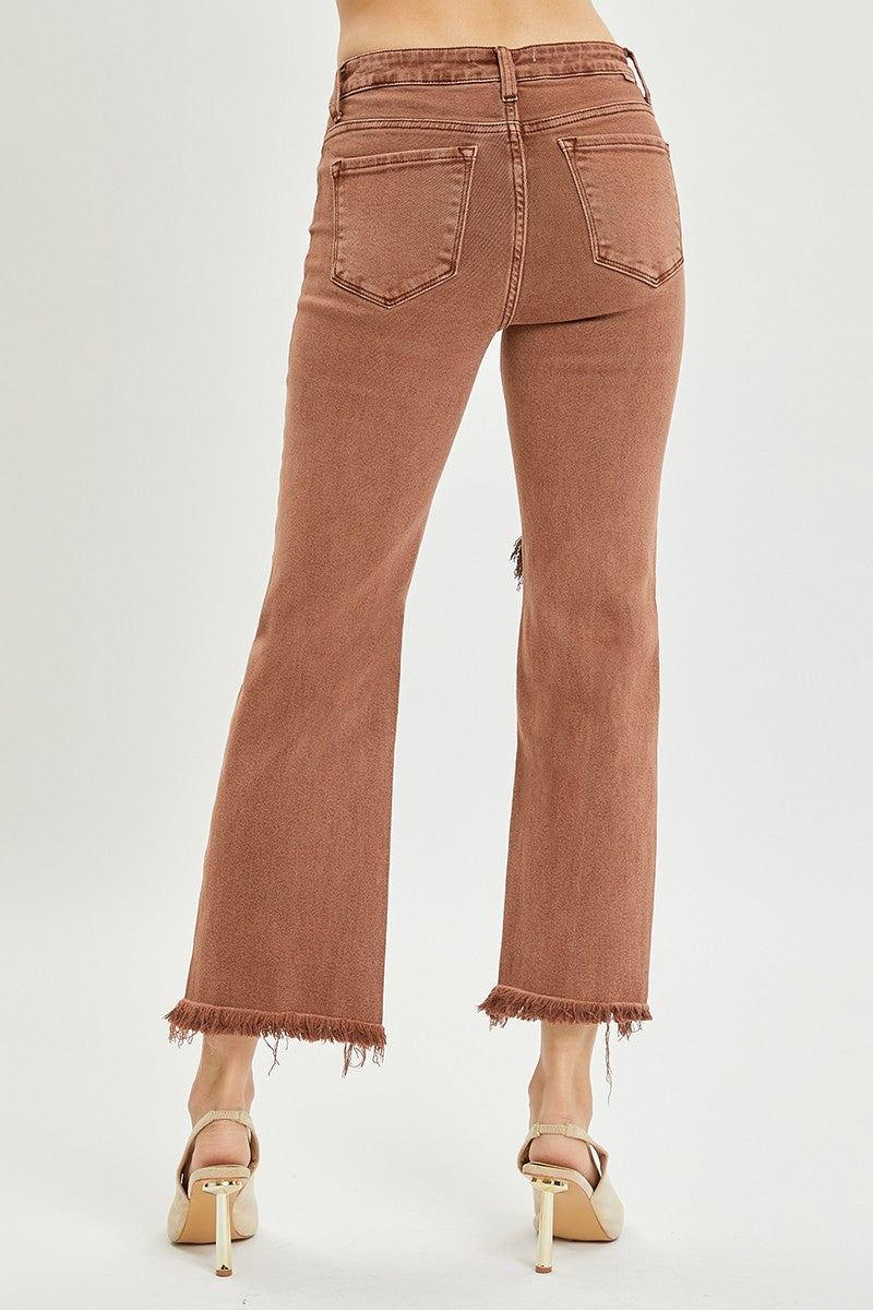 Espresso High Rise Straight Pants