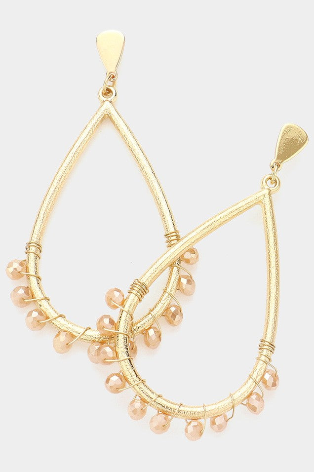 Open Teardrop Dangle Earrings