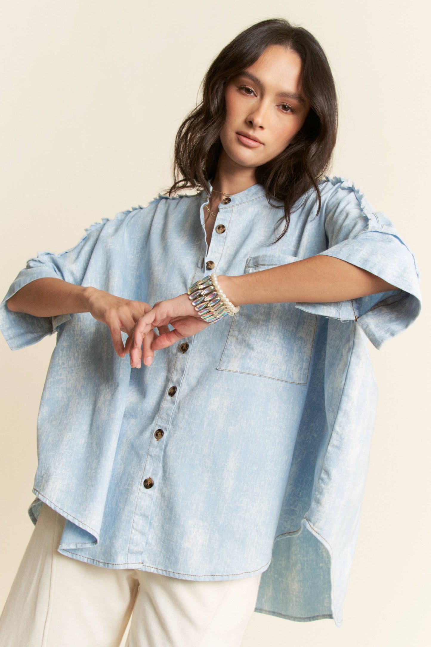 Cassidy Chambray Top