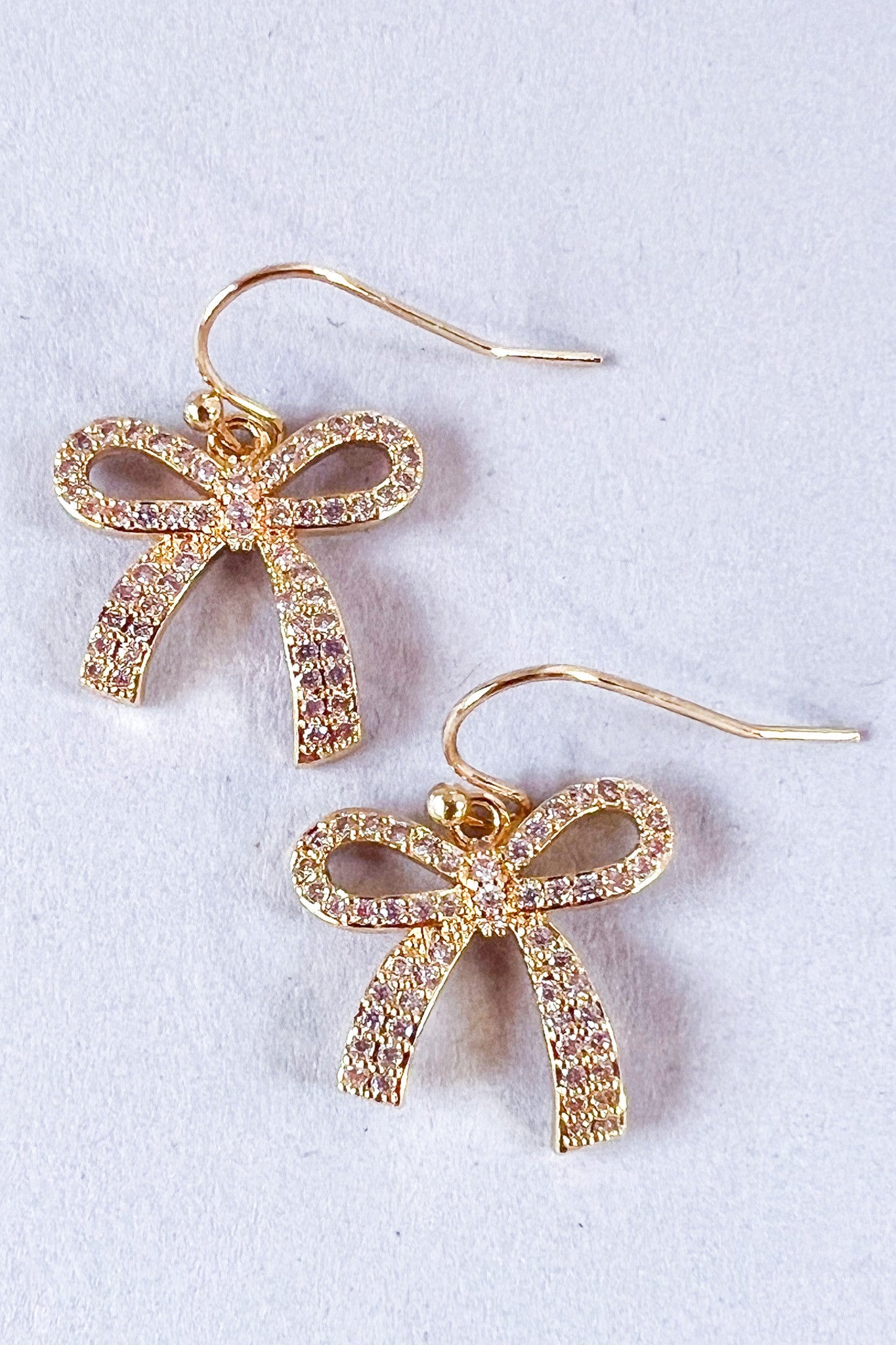 Rhinestone Bow Earrings