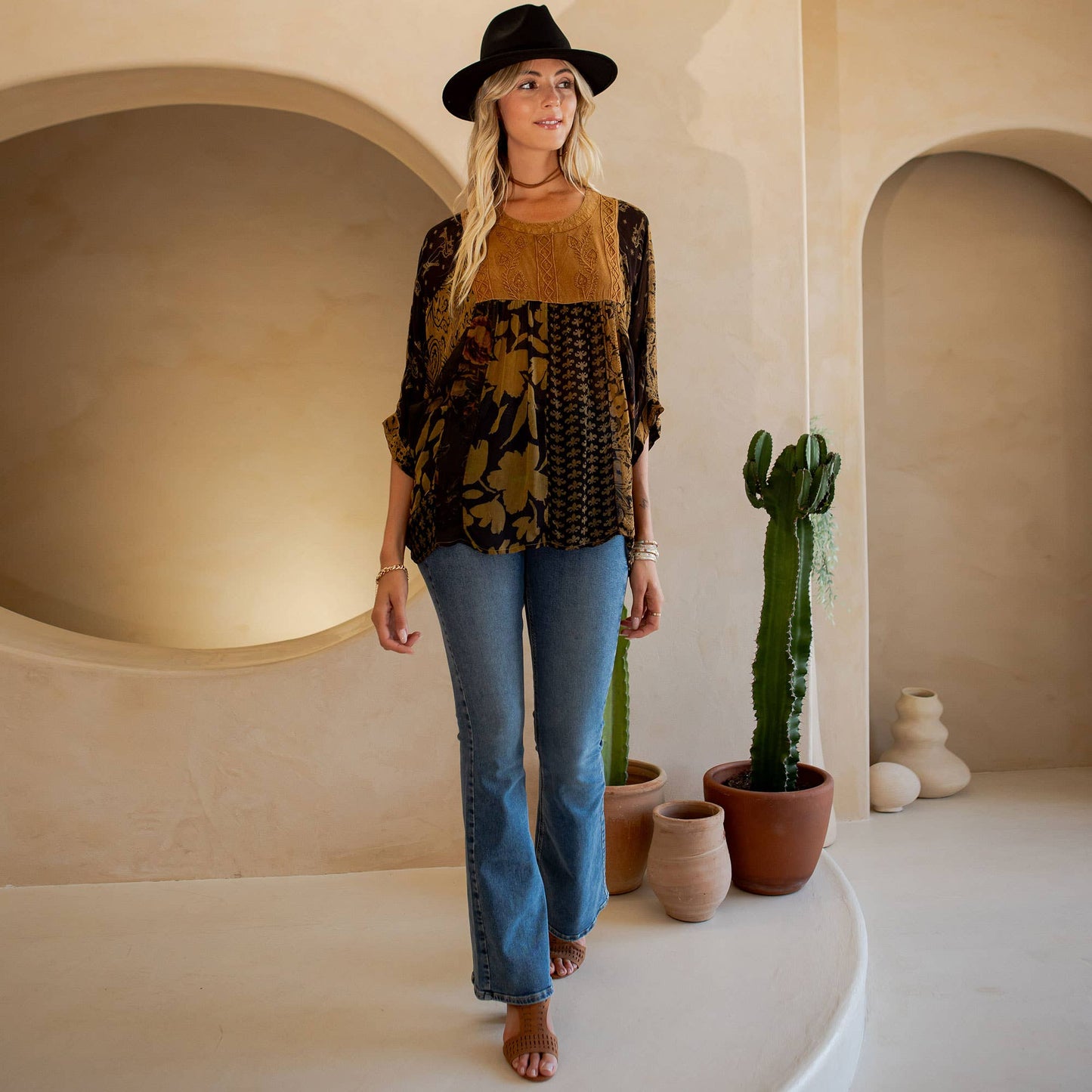 Reba Patchwork Blouse