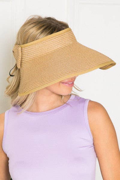 Foldable Wide Brim Bow Visor Sun Hats