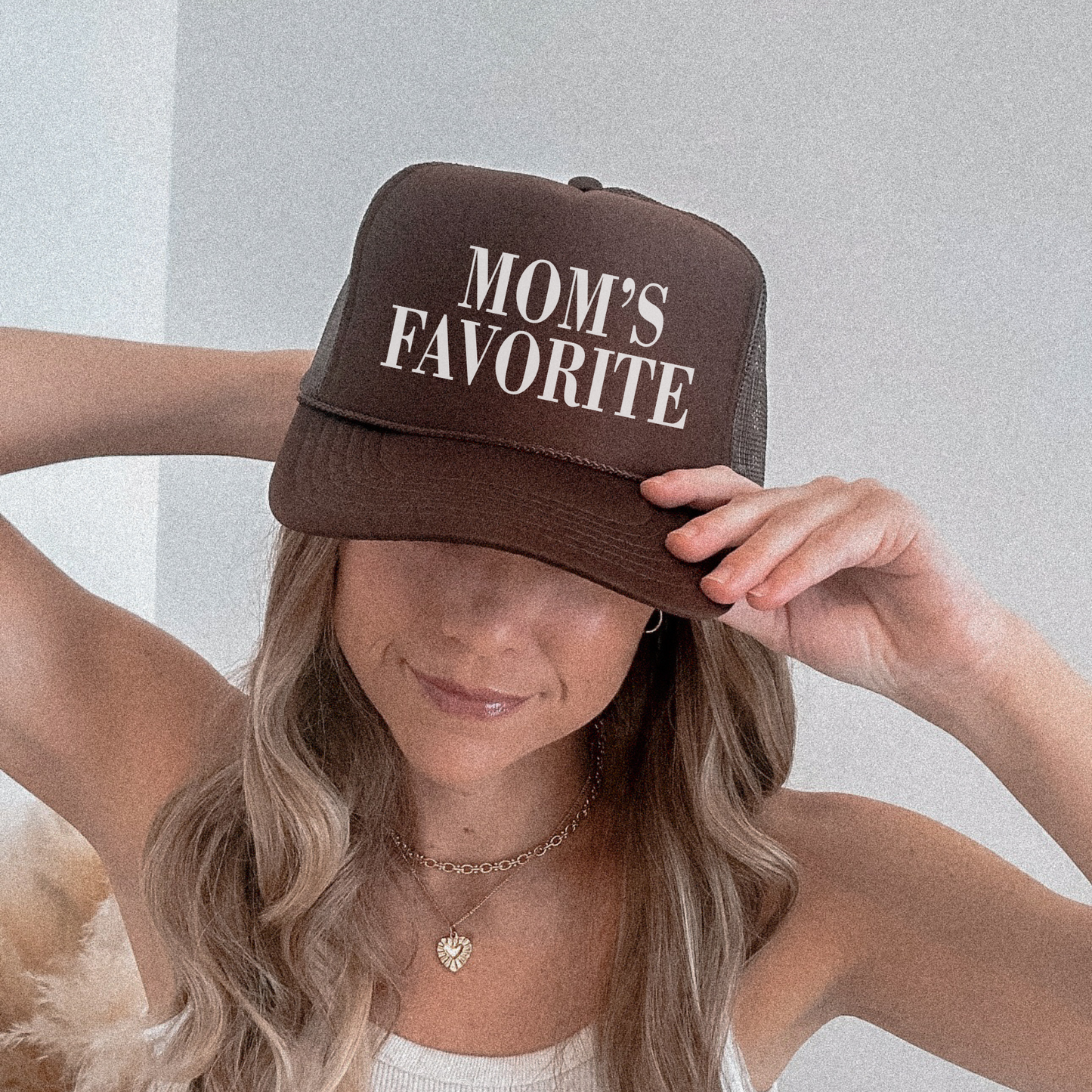 Mom's Favorite Trucker Hat | Brown