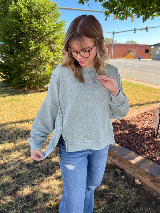 Comfy Day Sweatshirt | Moss