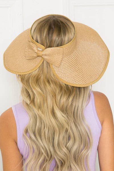 Foldable Wide Brim Bow Visor Sun Hats