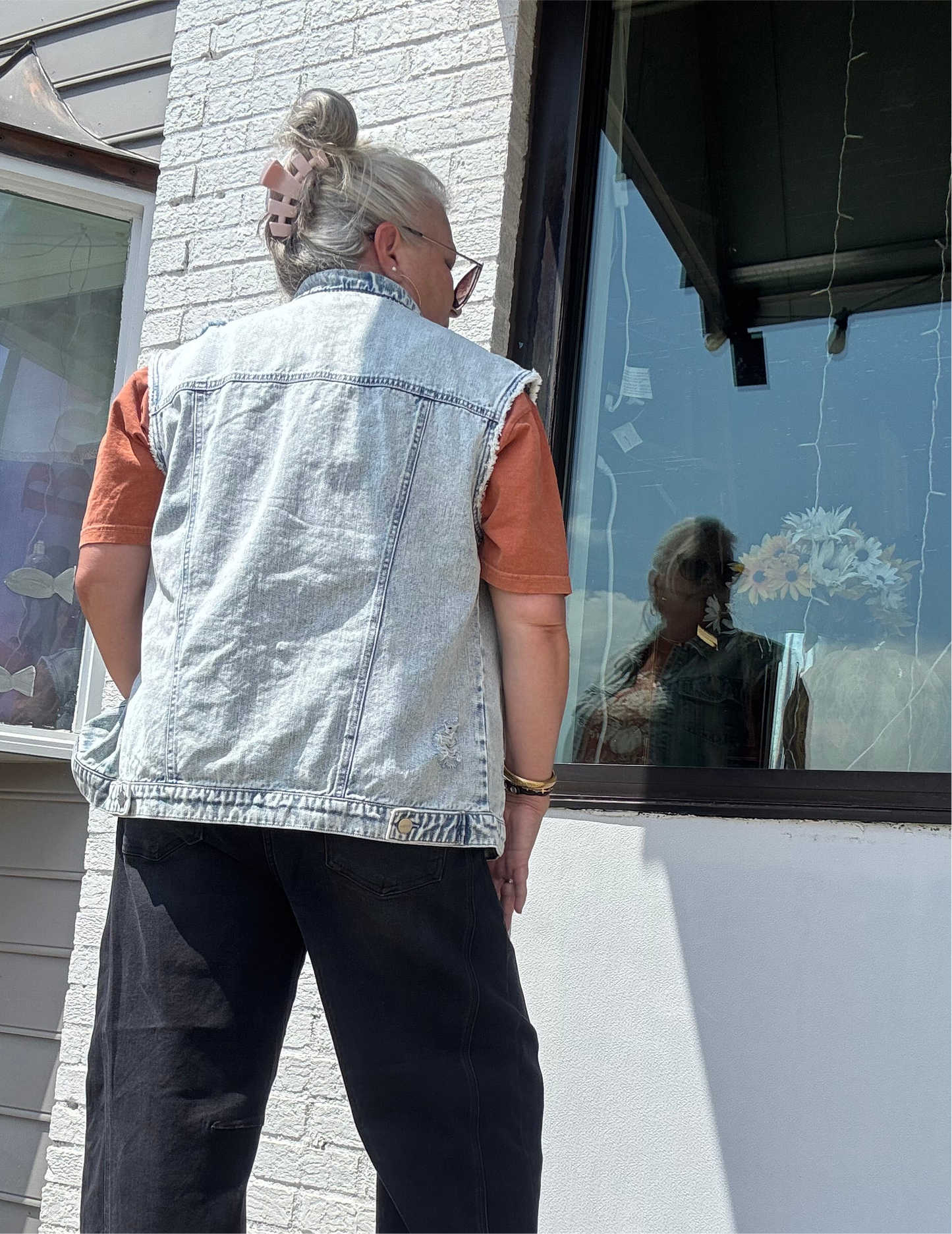 Lennon Acid Wash Vest