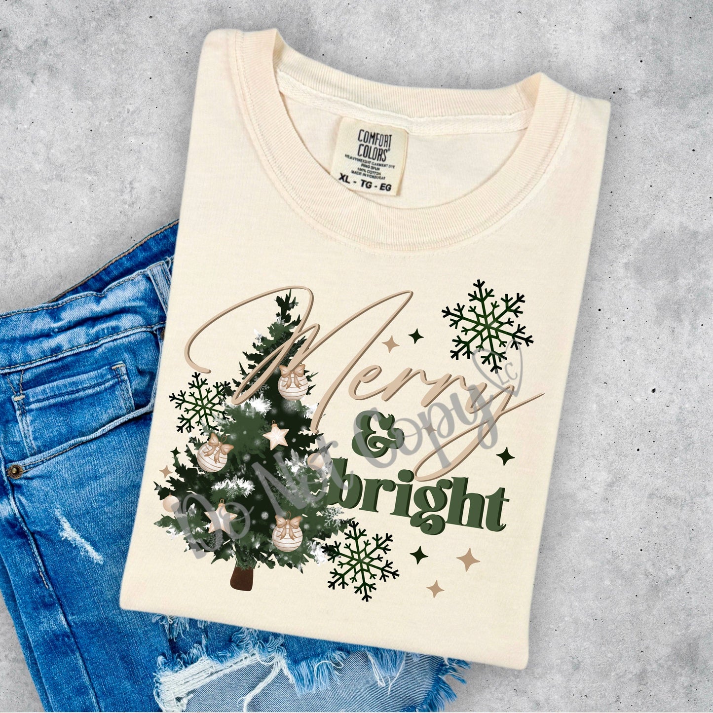 Merry And Bright Christmas Tee