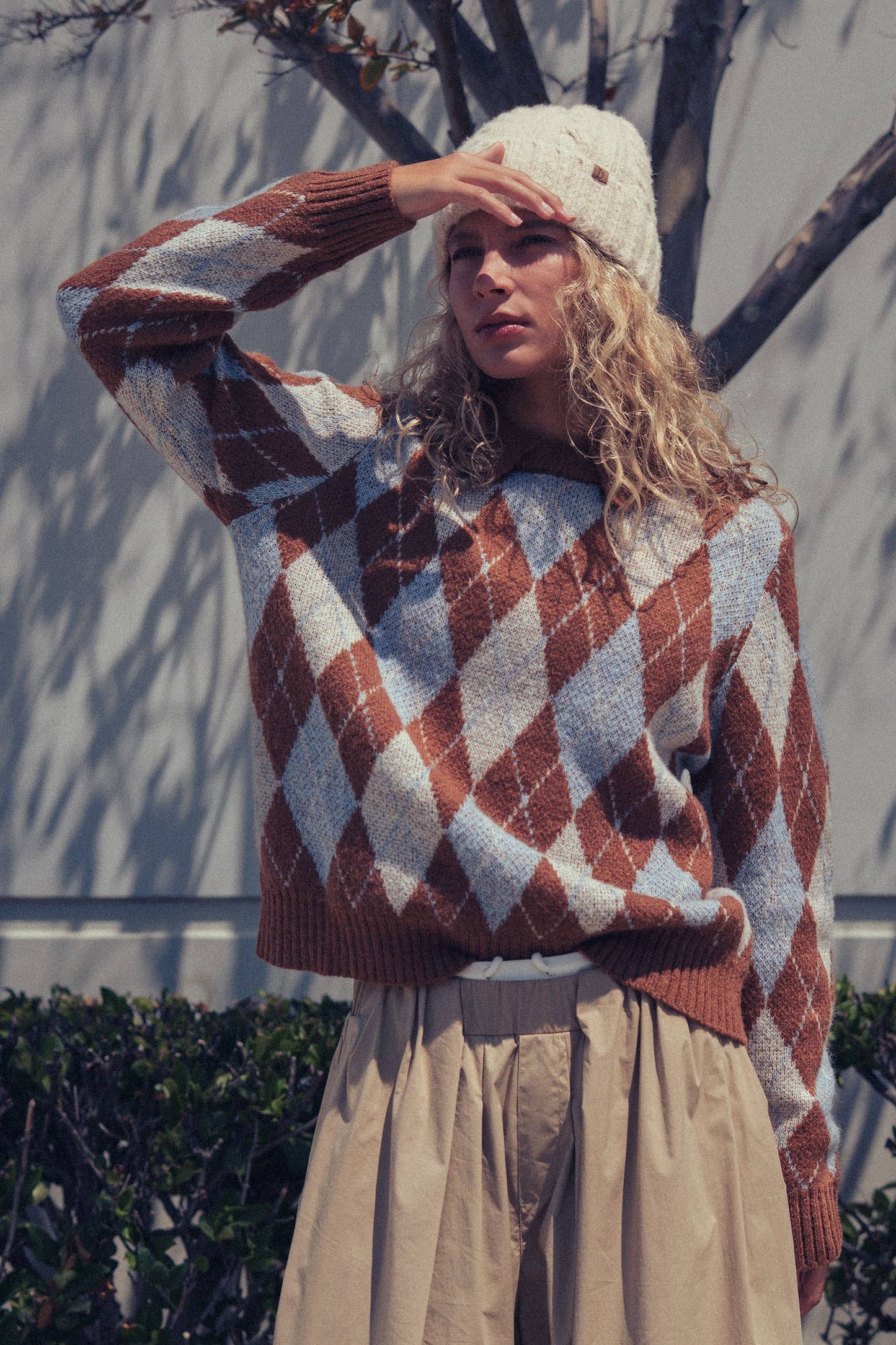 Heritage Argyle Polo Sweater