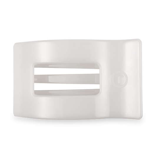 Flat Rectangle Hair Clip | Large | Coconut White