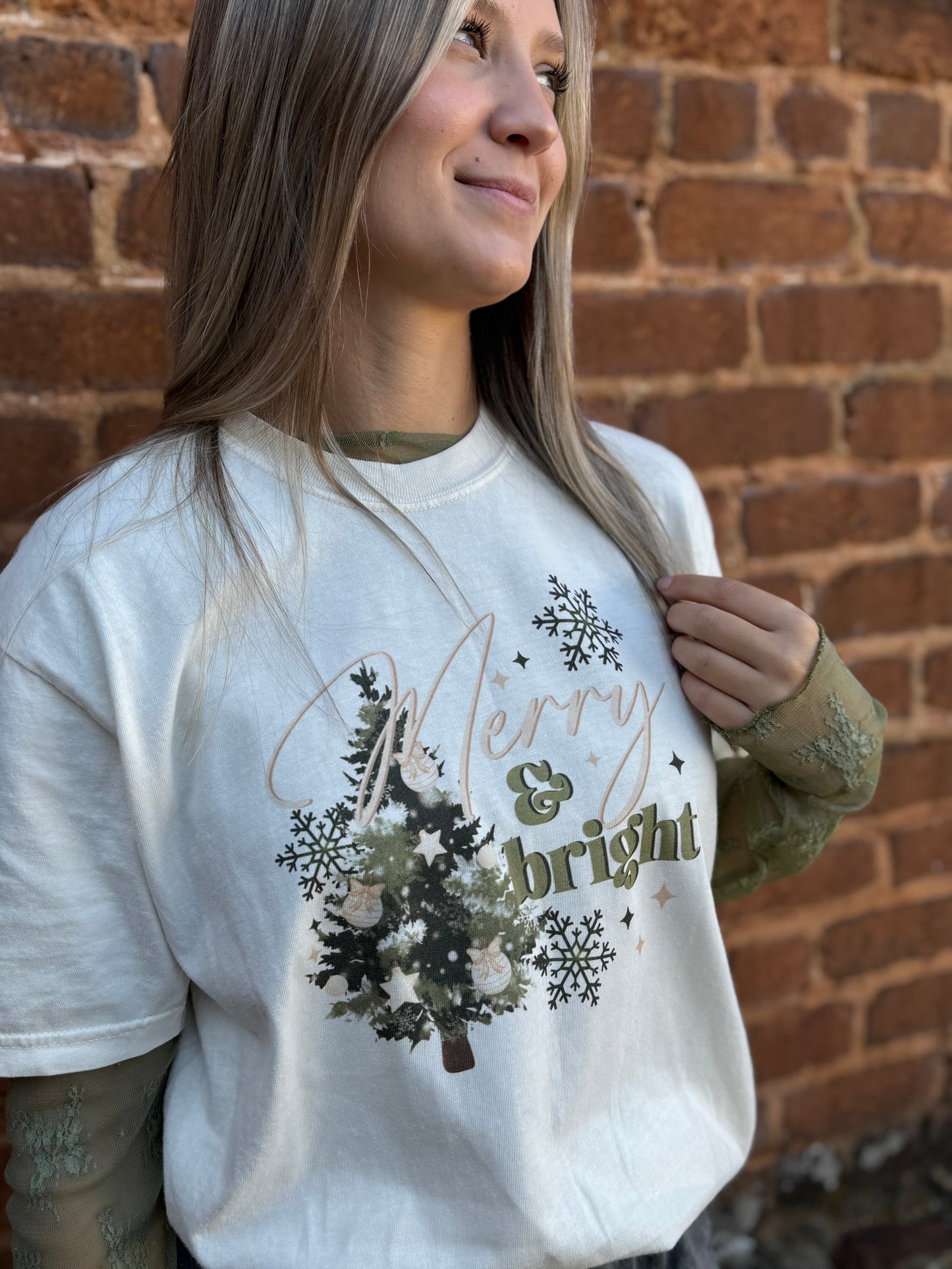 Merry And Bright Christmas Tee