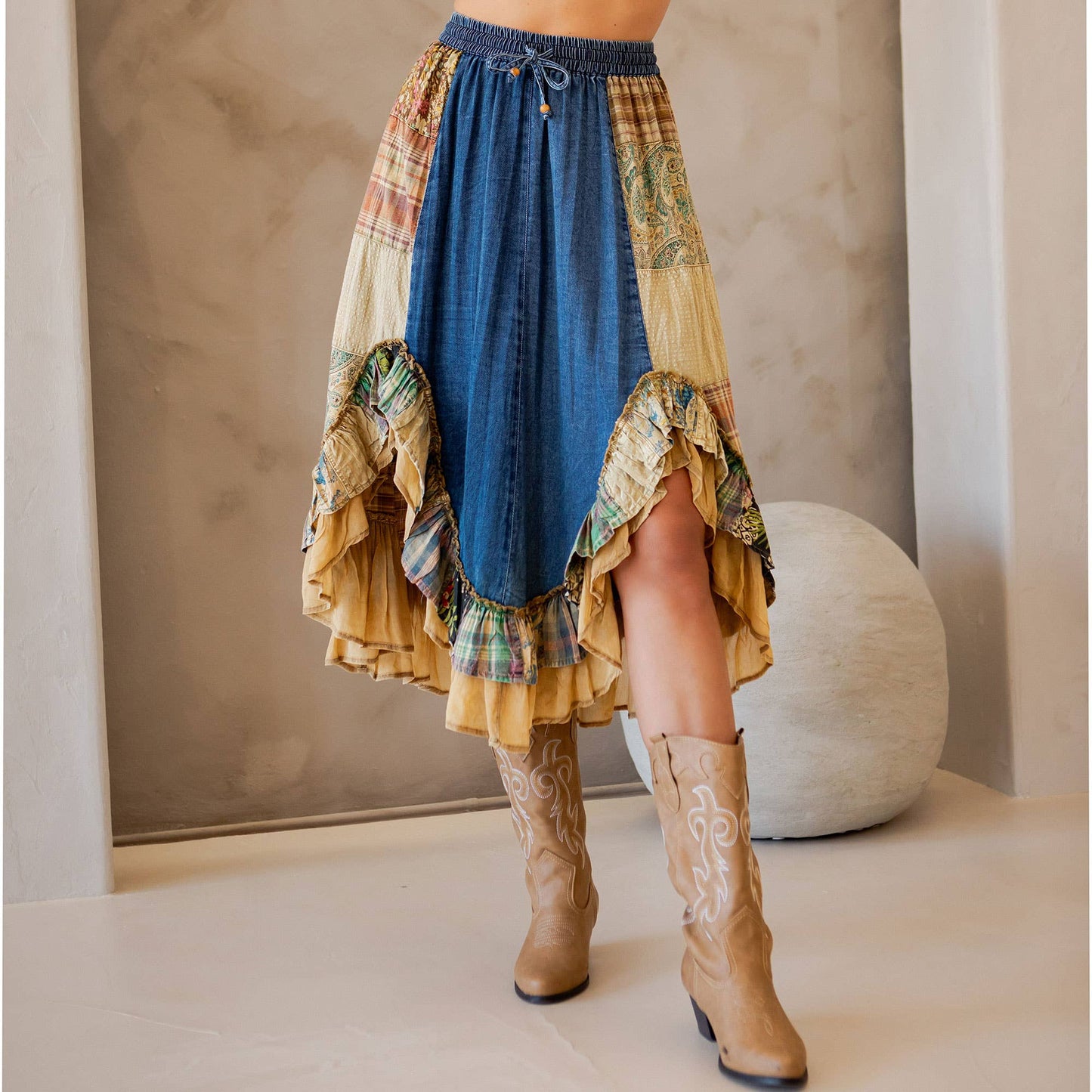 Camille Boho Ruffle Skirt