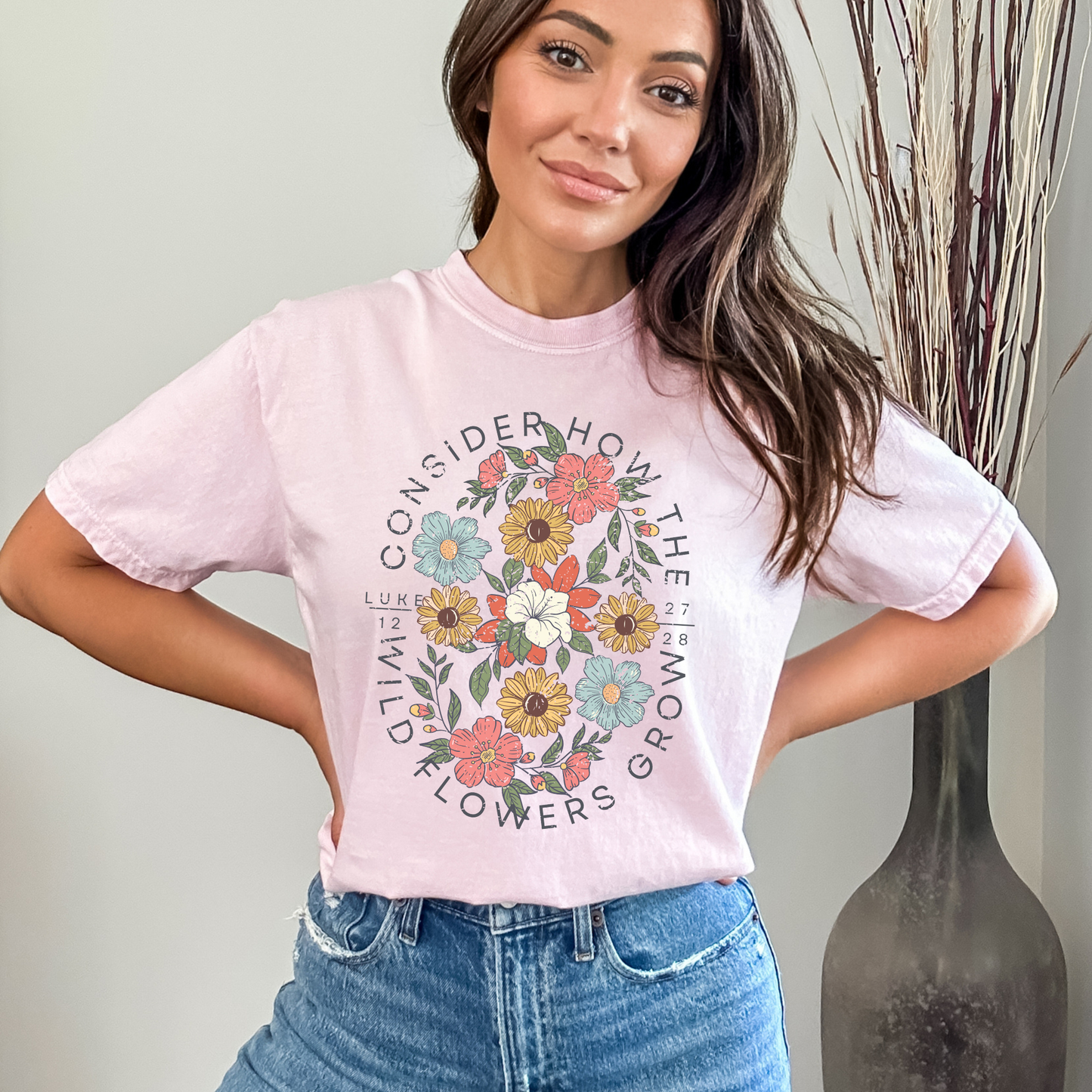 Consider the Wildflowers Comfort Colors Christian Tshirt