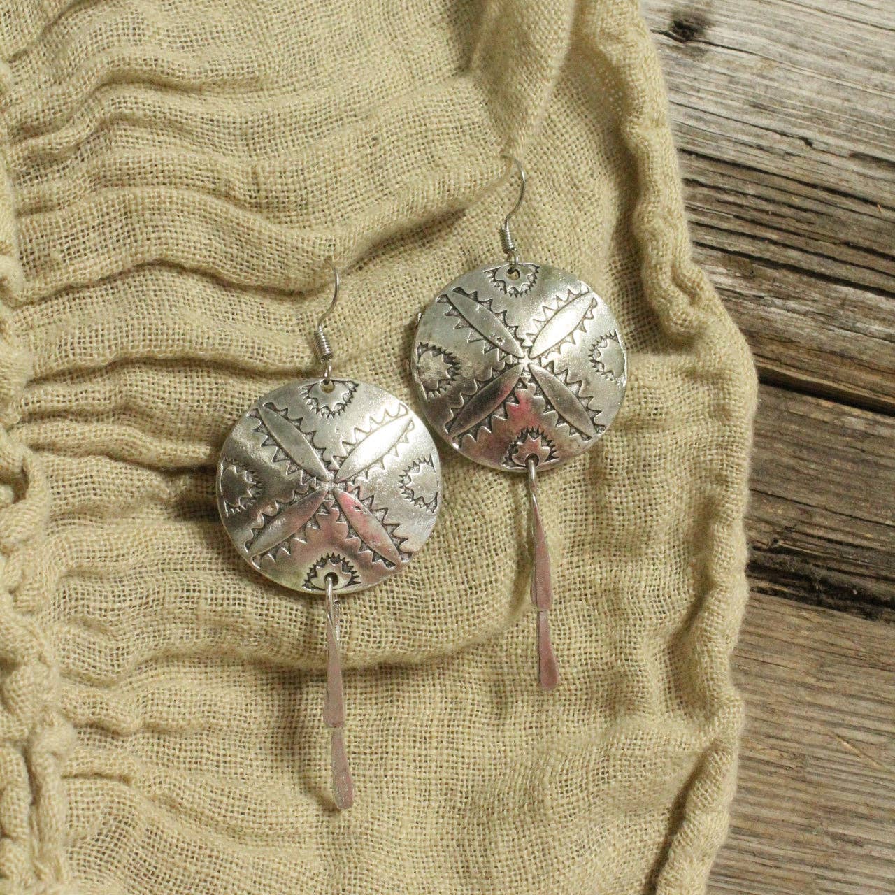 Antique Silver Gypsy Dangle Earrings