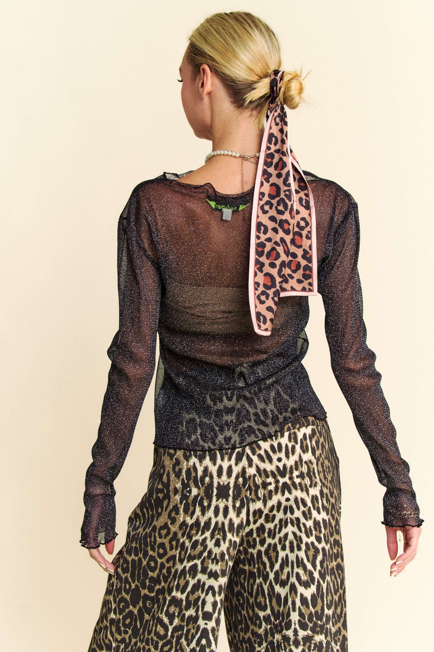 Rosalind Shimmer Mesh Top