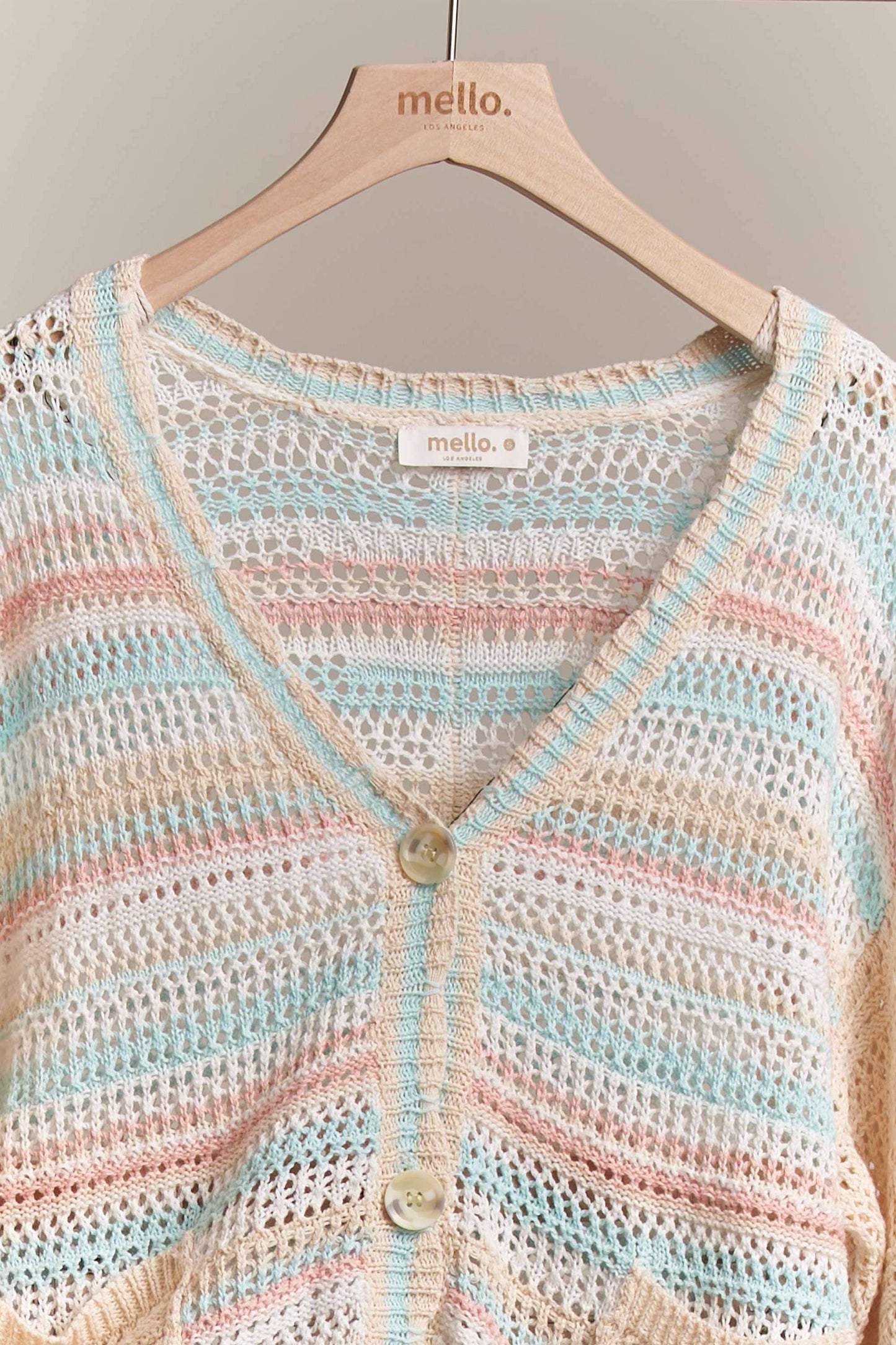 Sunny Side Stripe Crochet Cardigan
