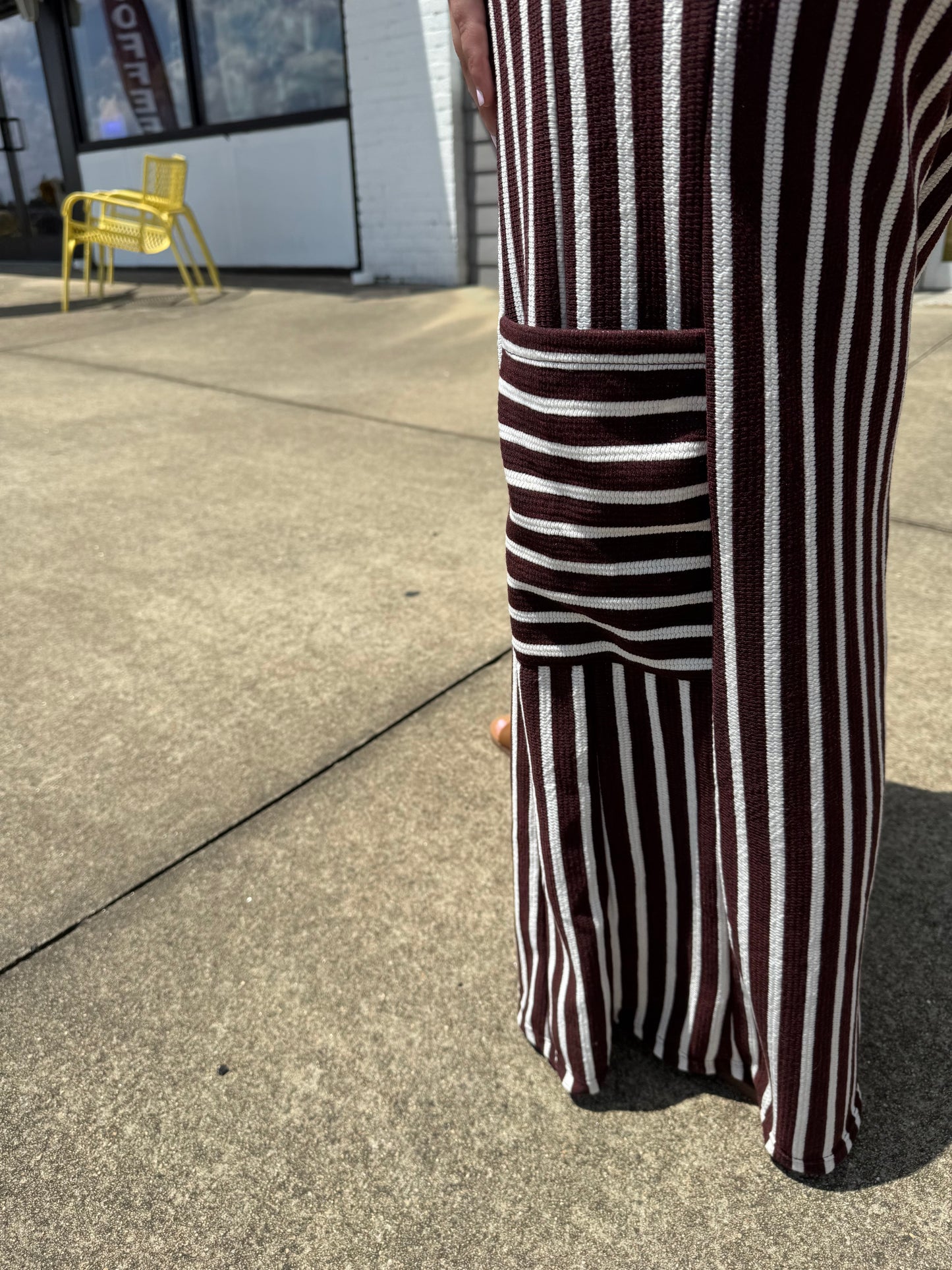 Cocoa Cream Stripe Pants