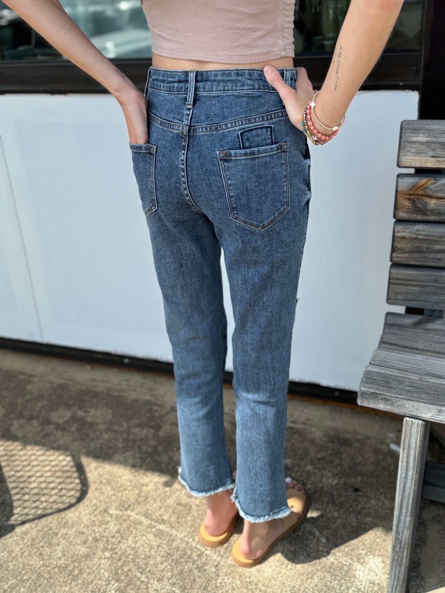 Frayed and Fabulous Crop Jeans