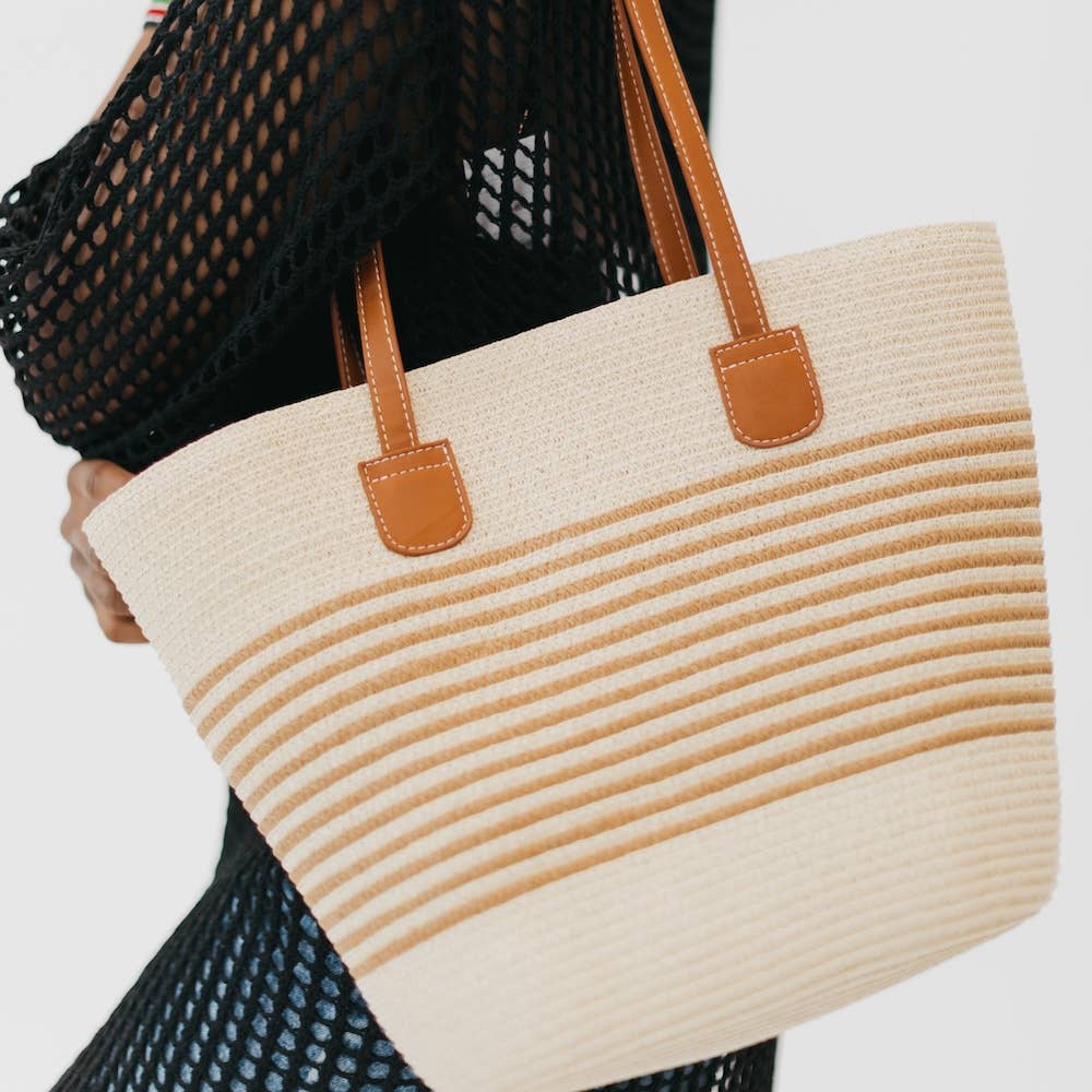 Tahiti Tote Straw Beach Bag