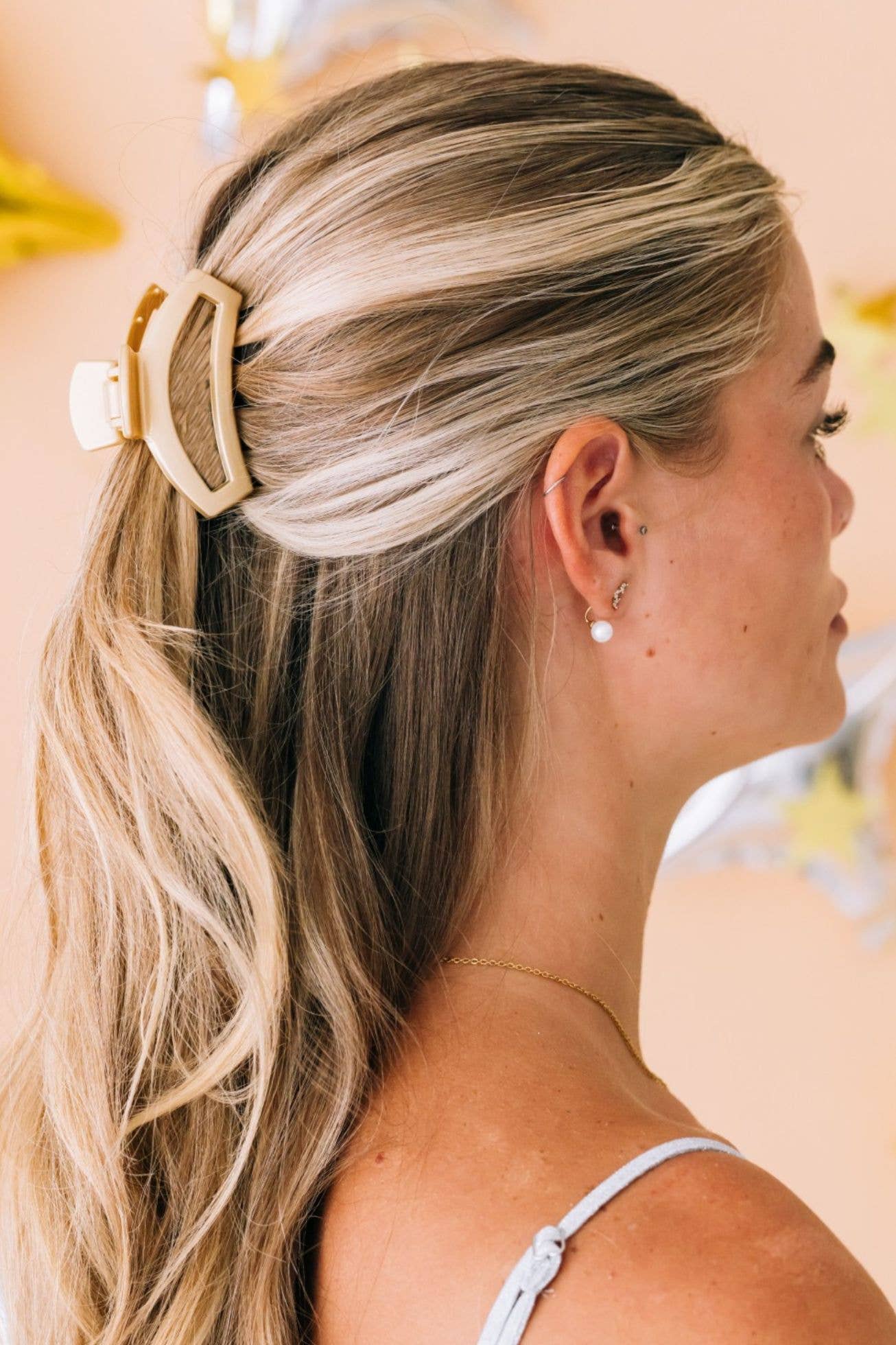 Open Hair Clip | Small | Champagne Toast
