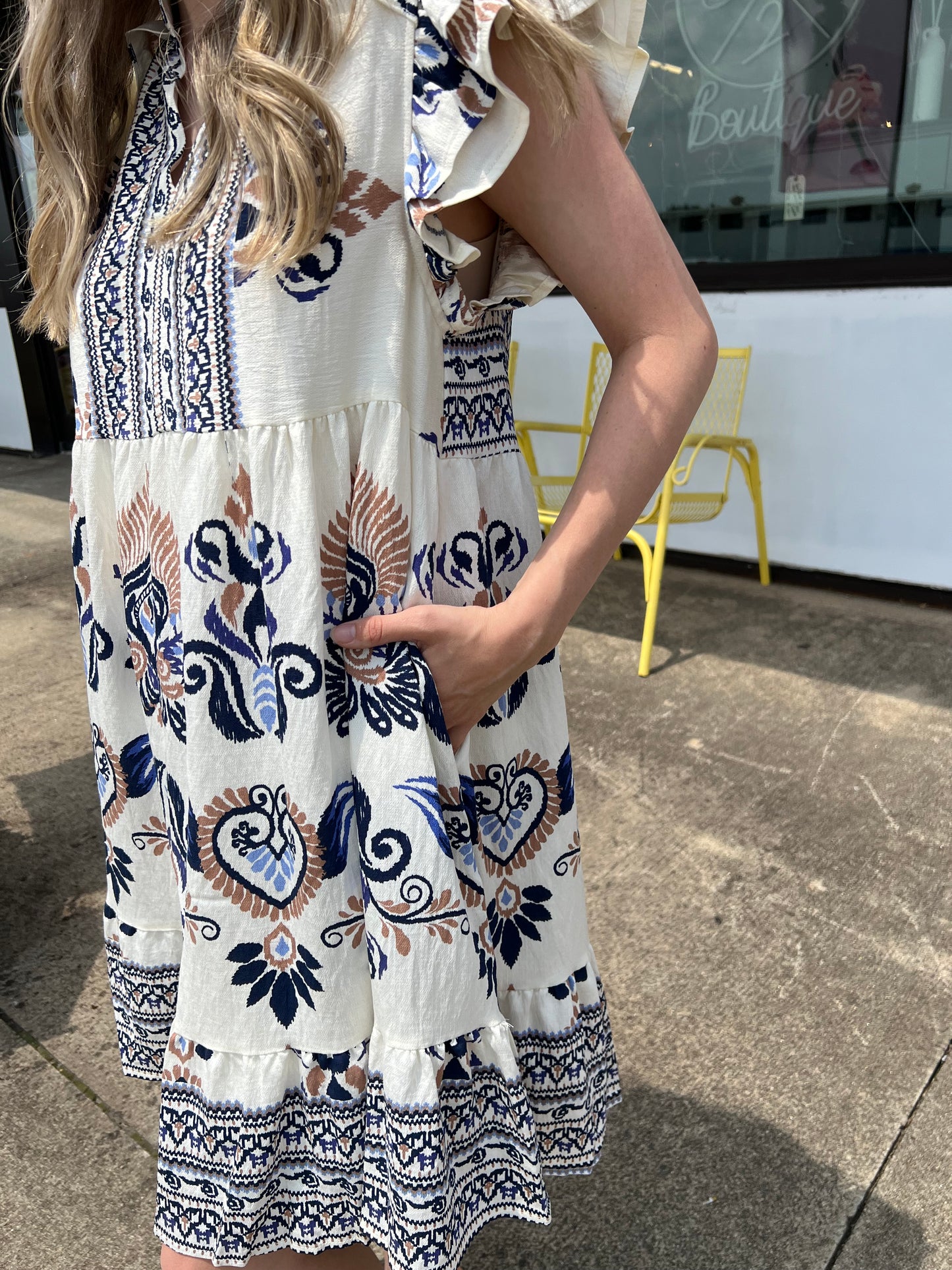 Blue Ember Mini Dress