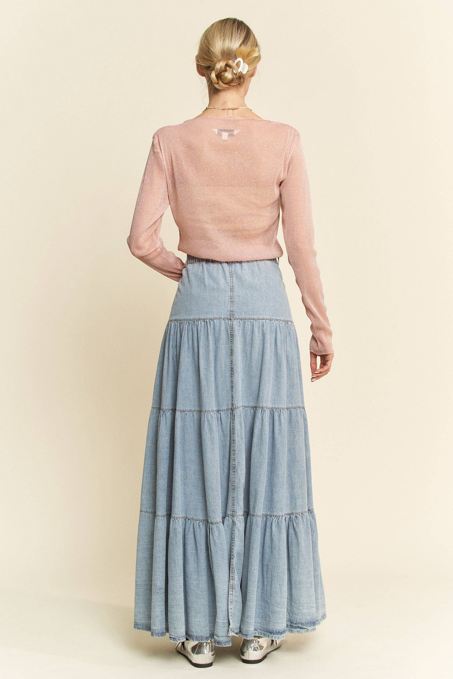 Rosalind Shimmer Mesh Top