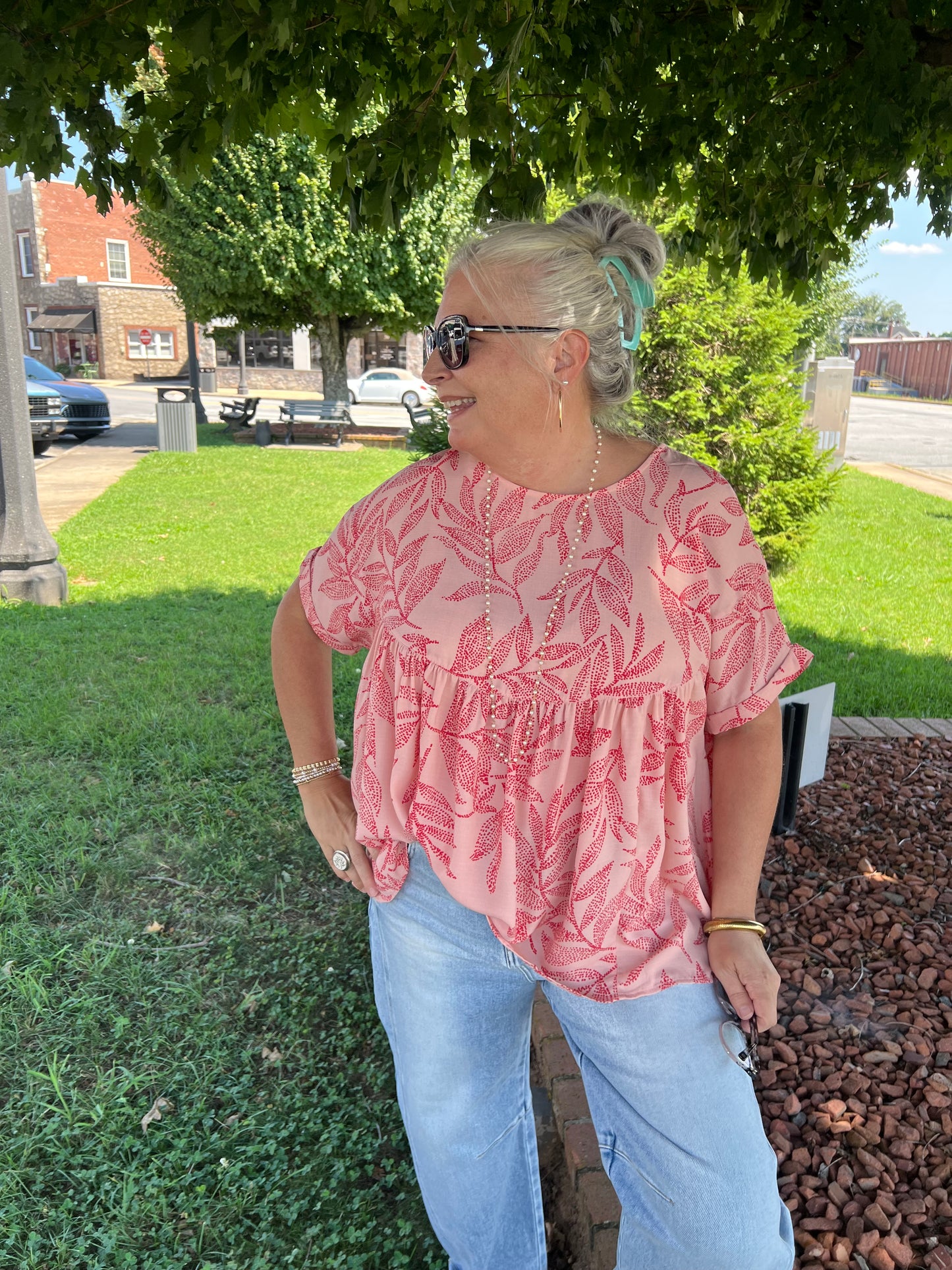 Laura Linen Babydoll Tunic