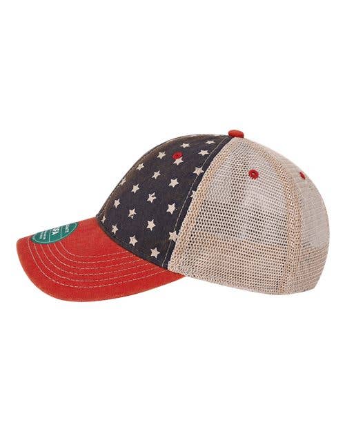 Flag Print USA Snap Back Hat