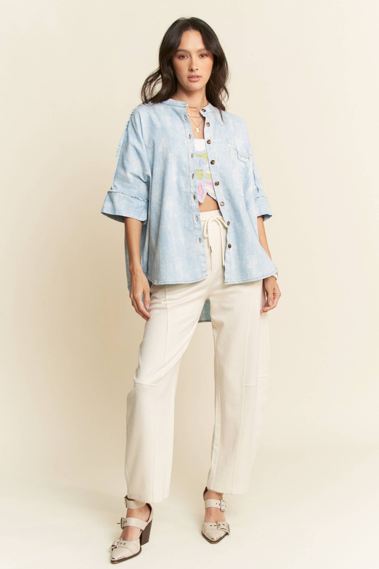 Cassidy Chambray Top
