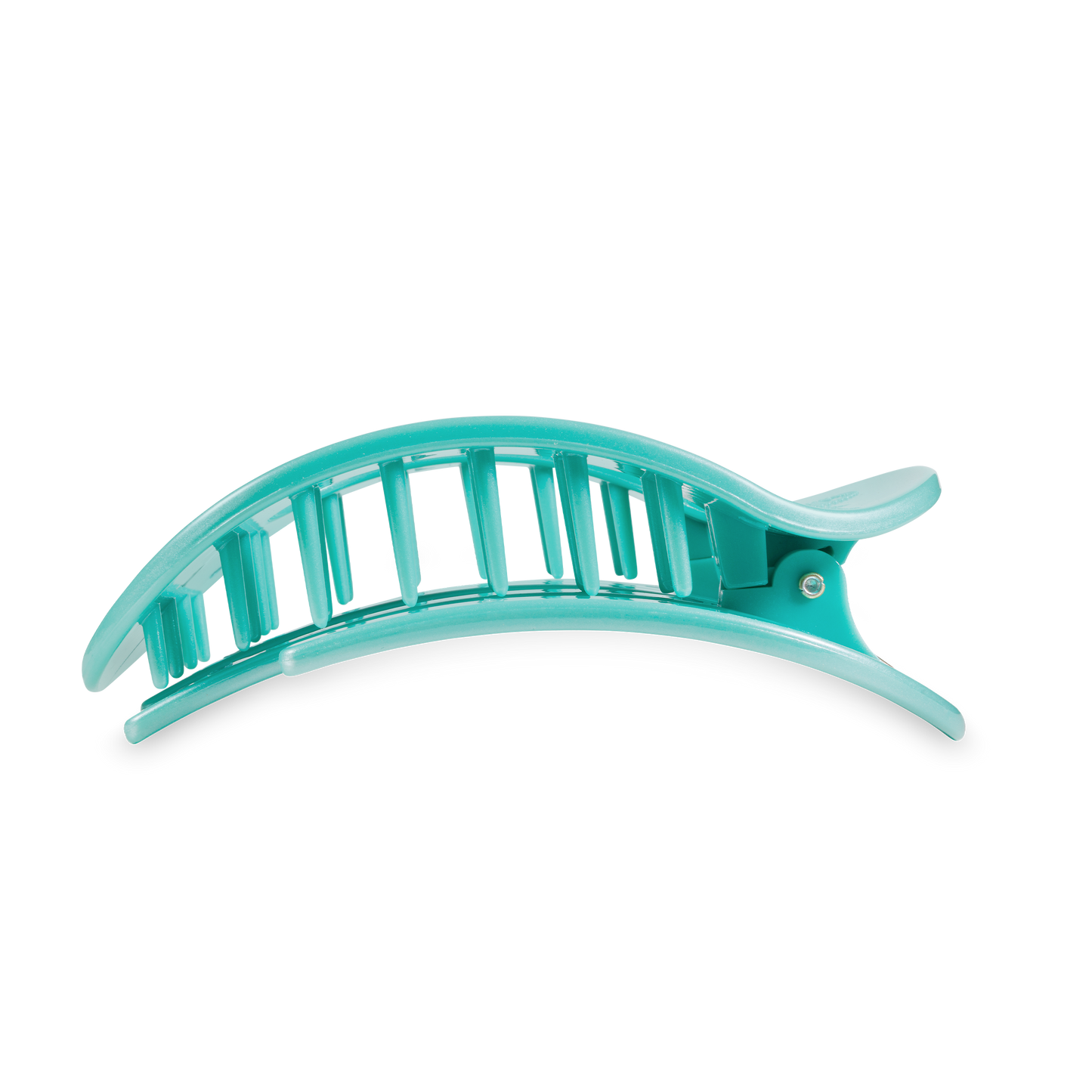 Round Flat Hair Clip | Large | Totally Turquoise