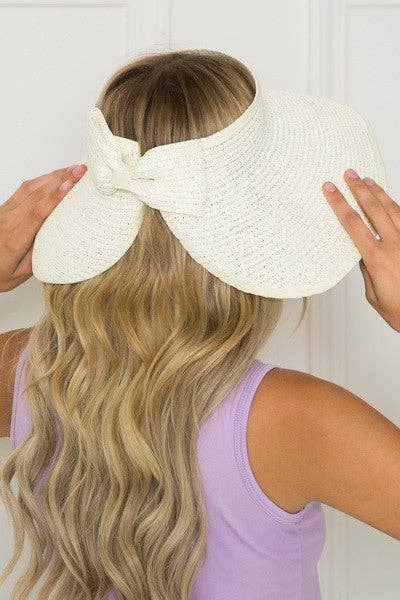 Foldable Wide Brim Bow Visor Sun Hats
