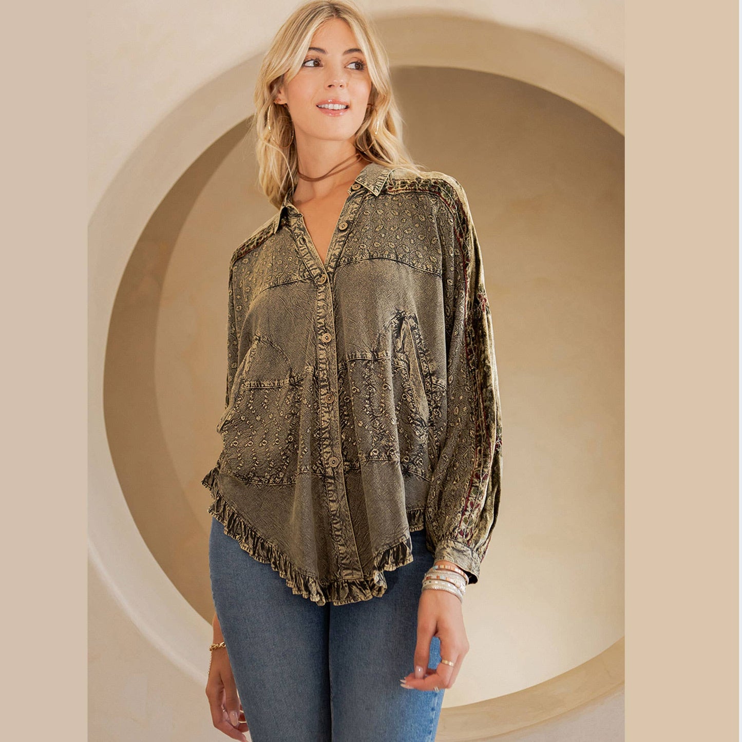 Elara Grace Stonewashed Top