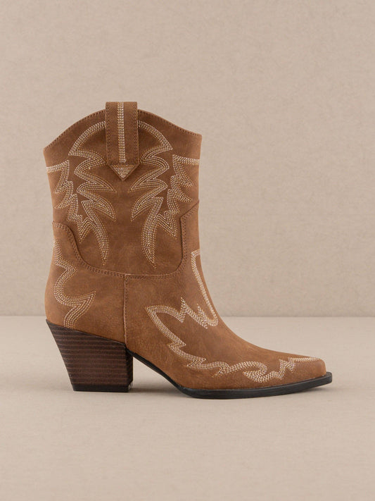 The Nantes Embroidered Cowboy boot | Brown