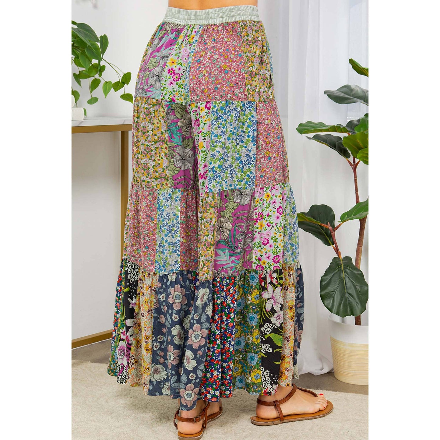 Boho Patchwork Tiered Pants