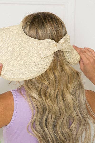 Foldable Wide Brim Bow Visor Sun Hats