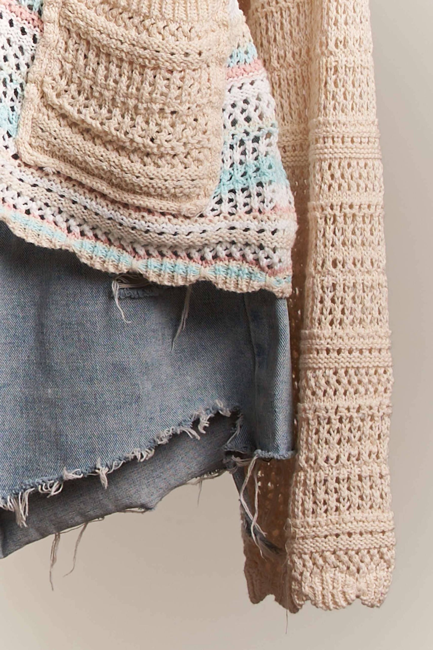 Sunny Side Stripe Crochet Cardigan