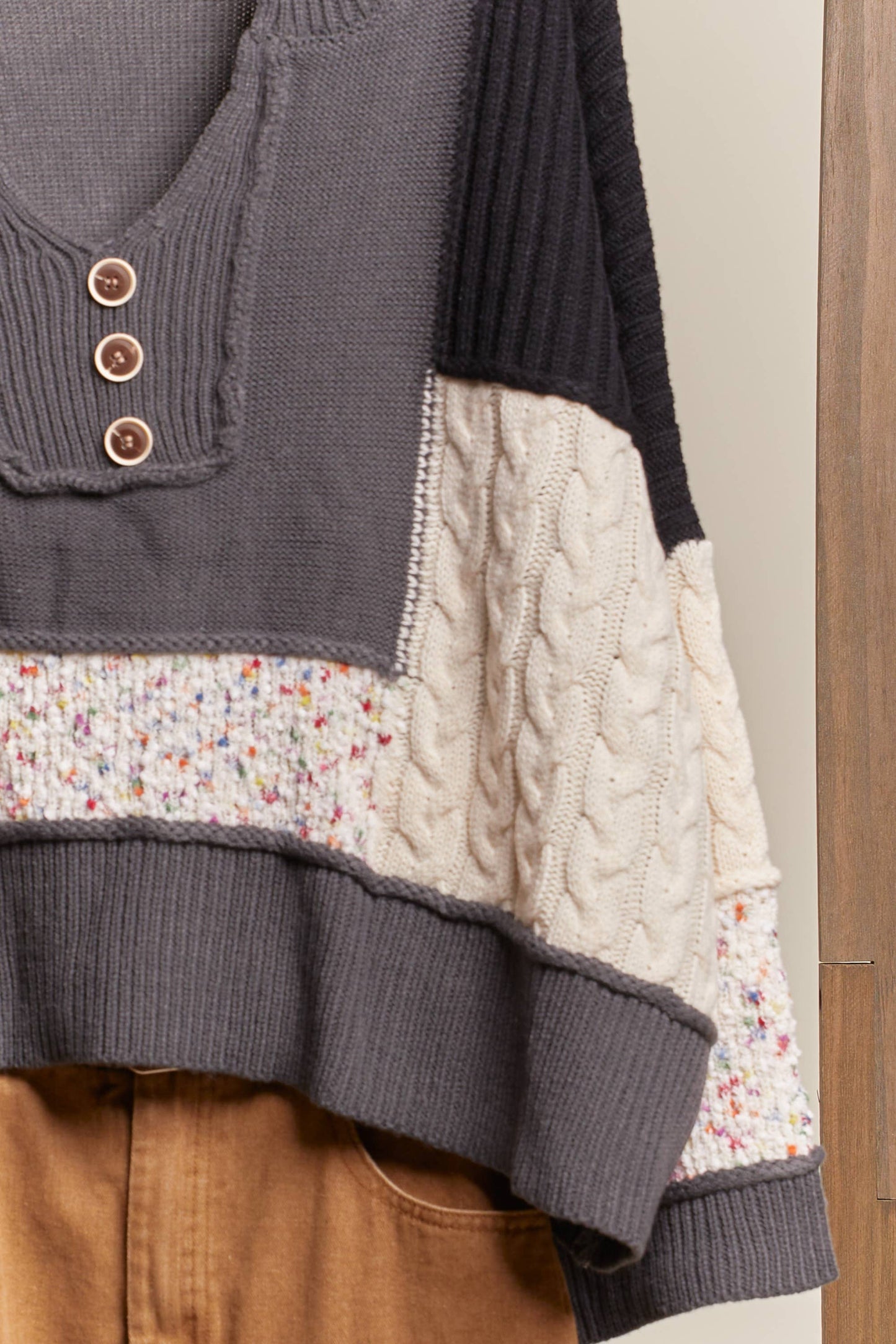 Arden Color Block Lace Sweater